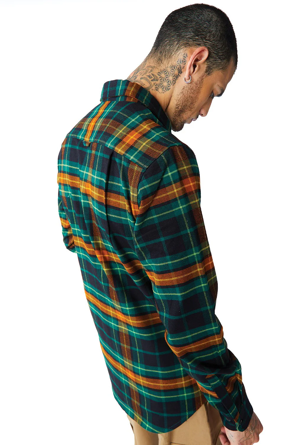 Green-Brown Plaid Regular Fit Shirt - Image 7