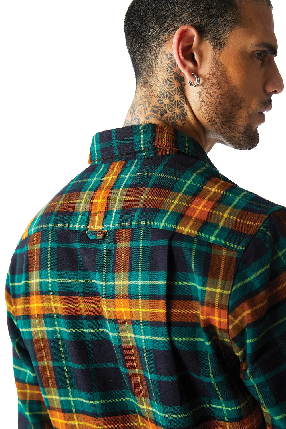Green-Brown Plaid Regular Fit Shirt - Image 8