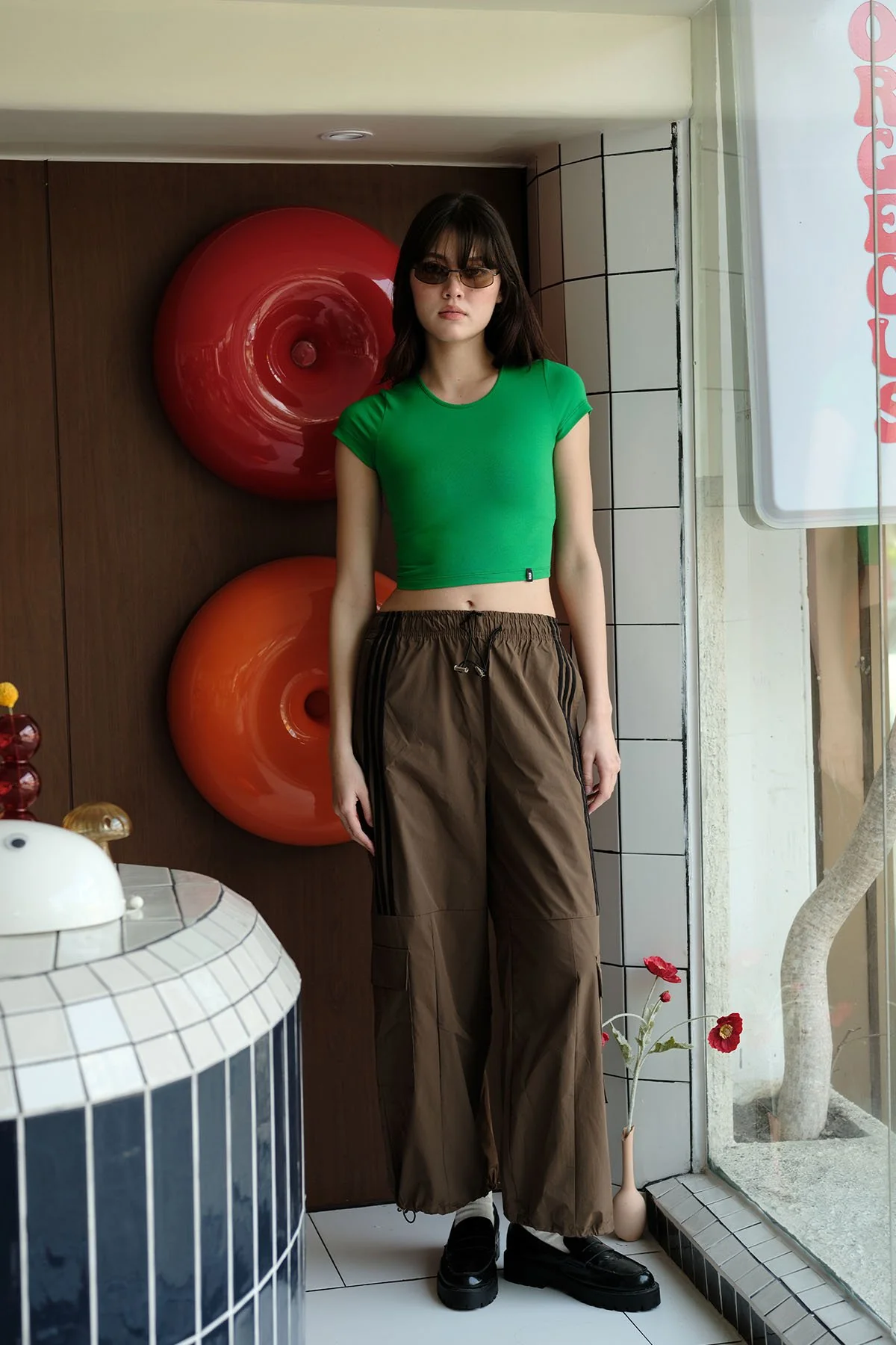 Green Jersey Crop Top - Image 3