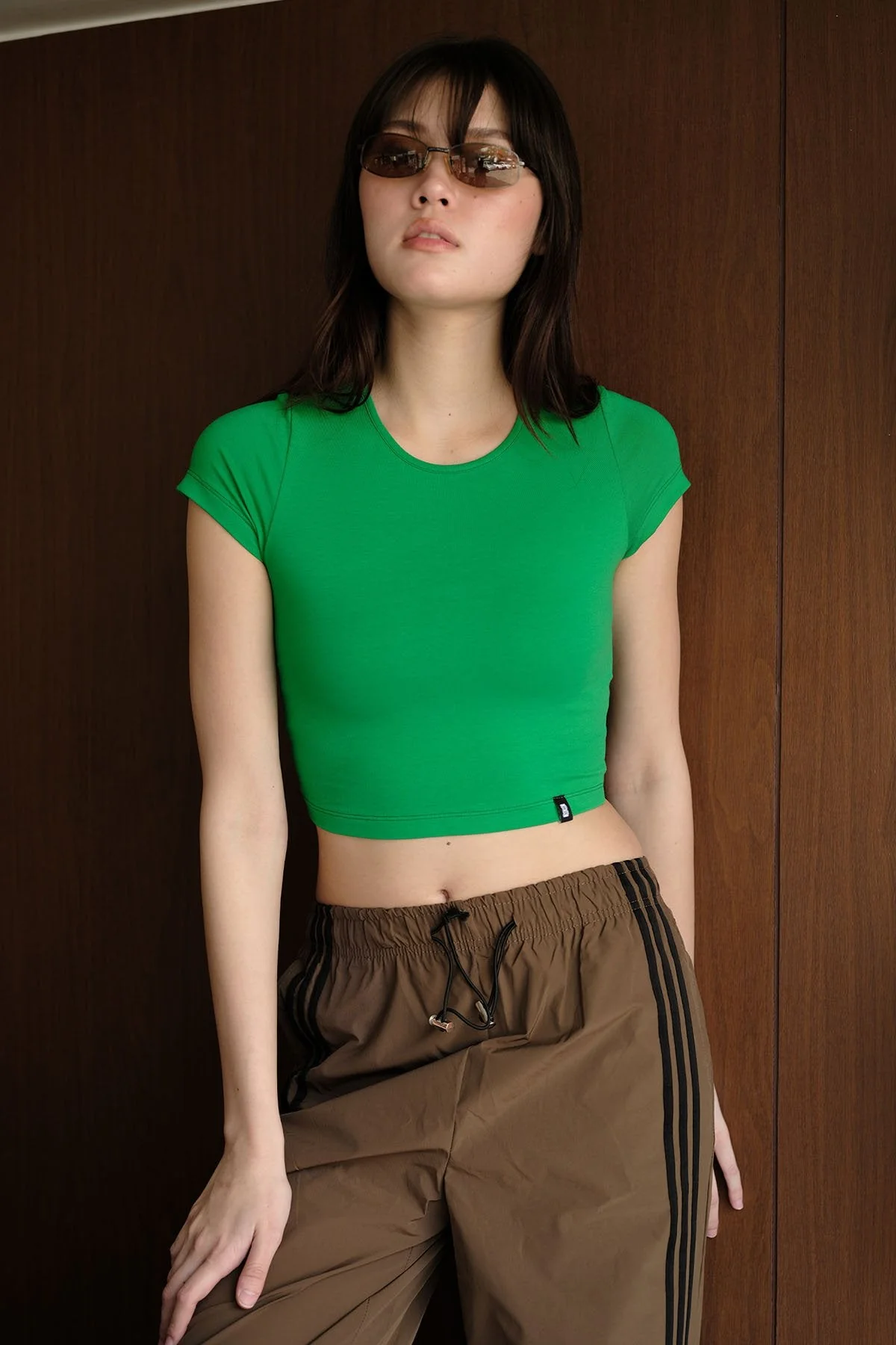 Green Jersey Crop Top - Image 4