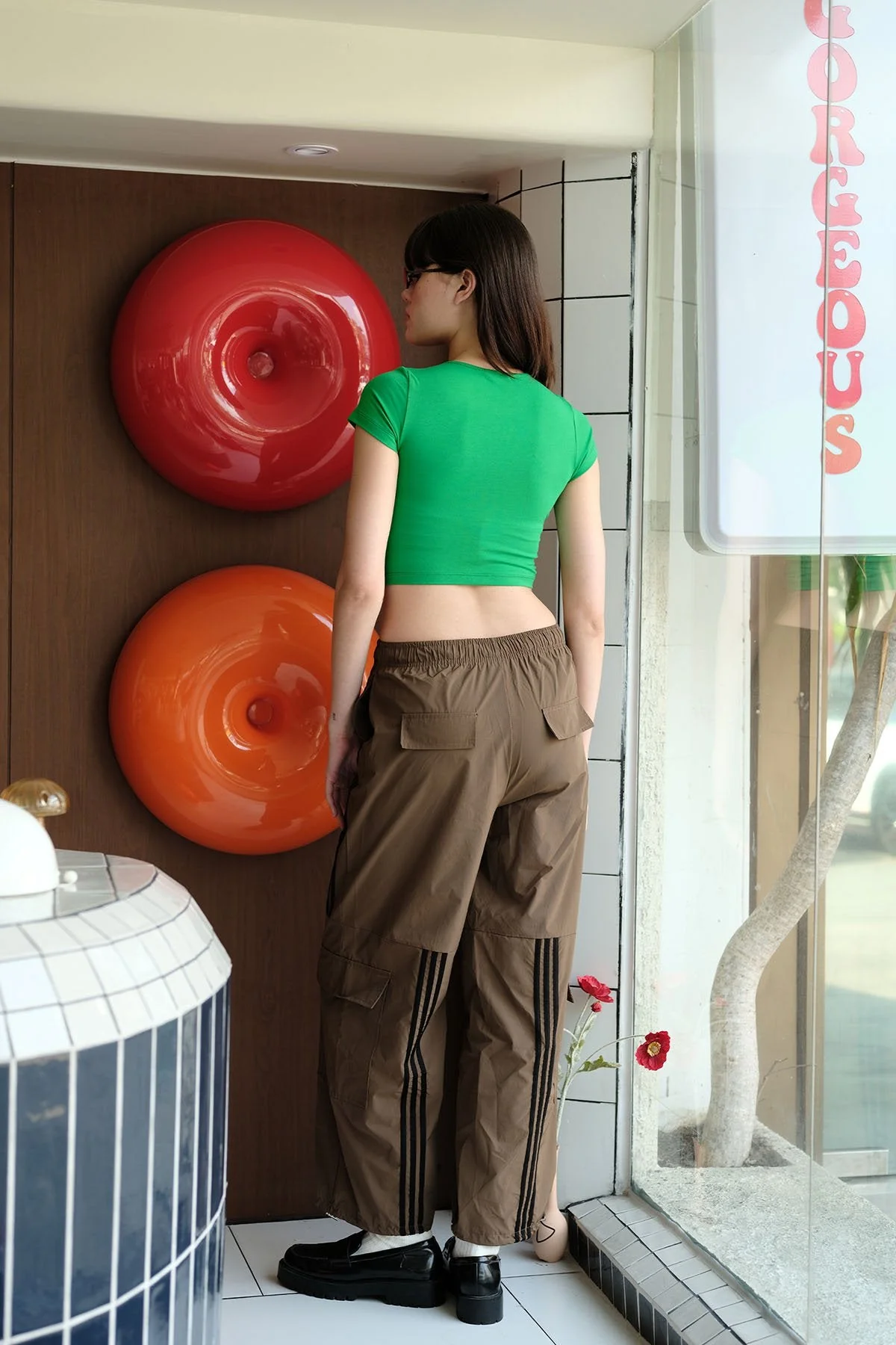 Green Jersey Crop Top - Image 9