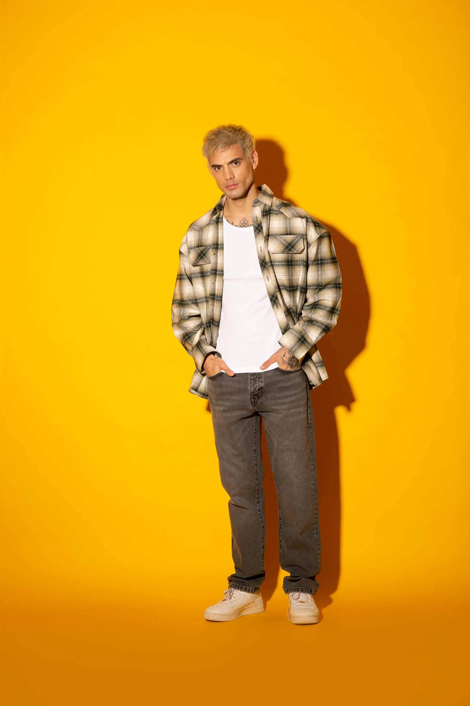 Green Plaid Flannel Oversized Shirt - Image 3