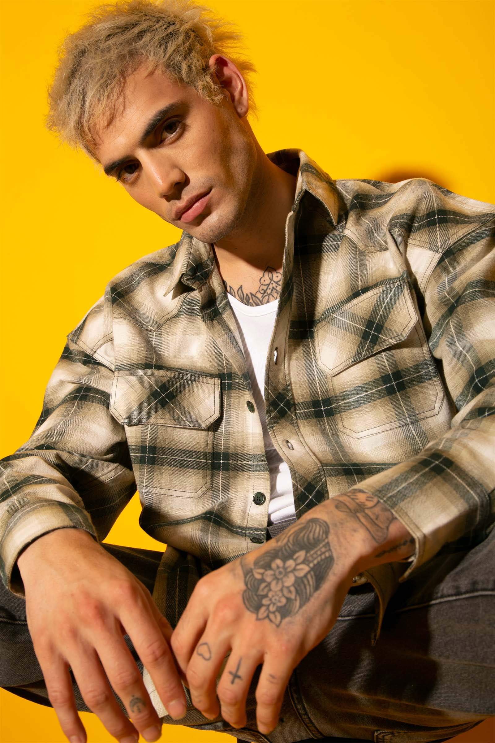 Green Plaid Flannel Oversized Shirt - Image 4