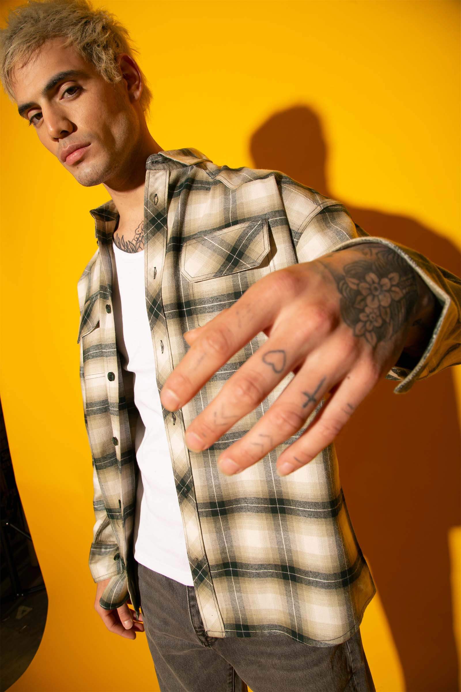 Green Plaid Flannel Oversized Shirt - Image 7