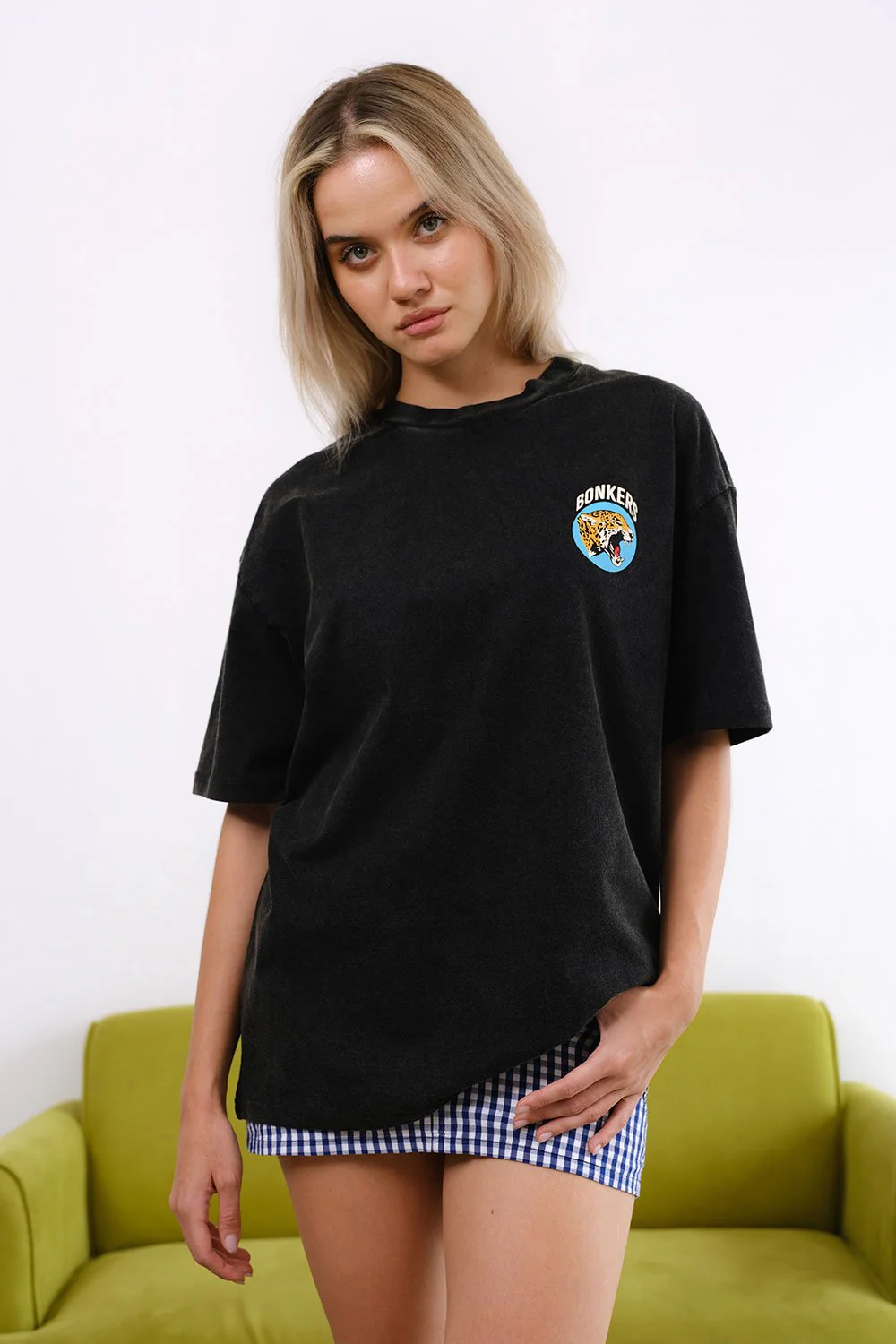 Grey Diabolik Panther Oversized T-shirt - Image 3