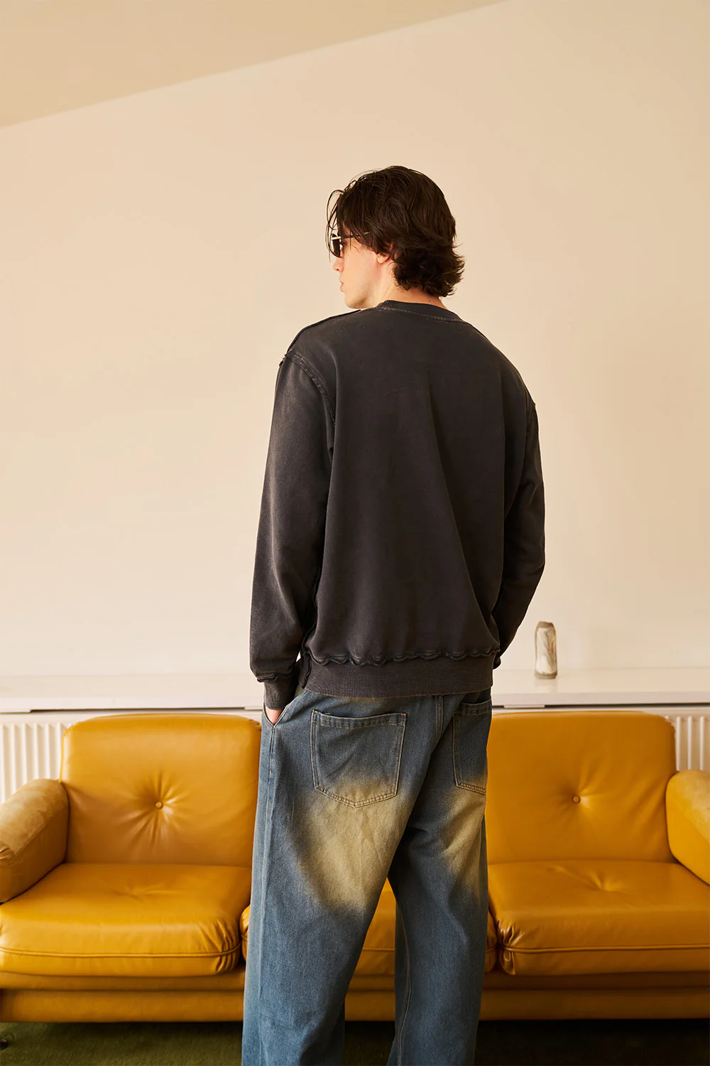 Grey Faded Smiley Originals Sweatshirt - Image 9