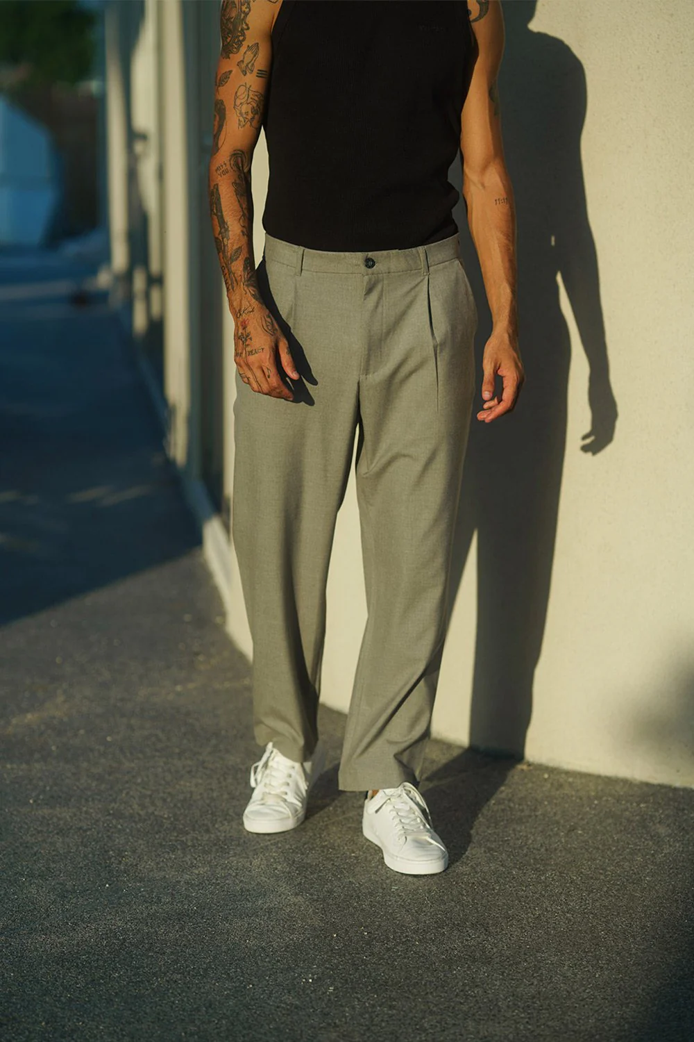 Grey Tailored Trousers - Image 3