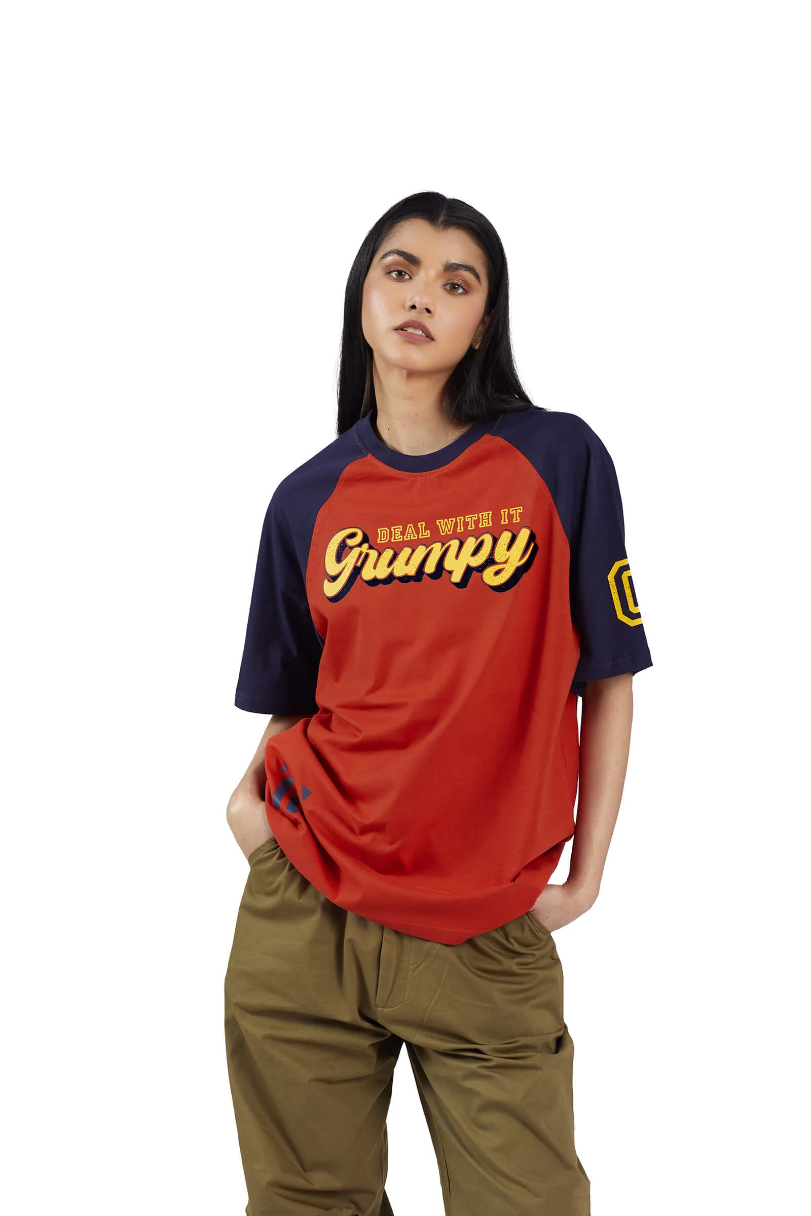 Grumpy Oversized Raglan T-Shirt - Image 4
