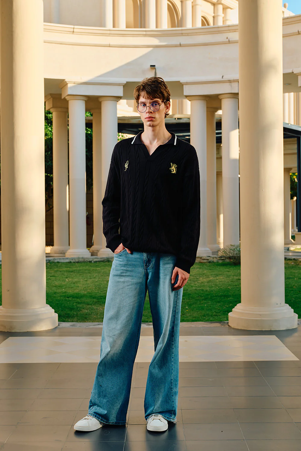 Hufflepuff Cable Knit Polo - Image 2