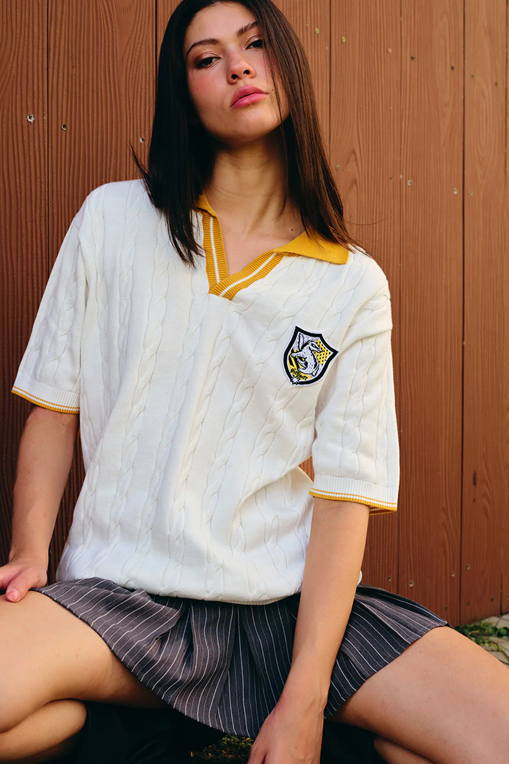Hufflepuff Legacy Cable Knit Polo - Image 5