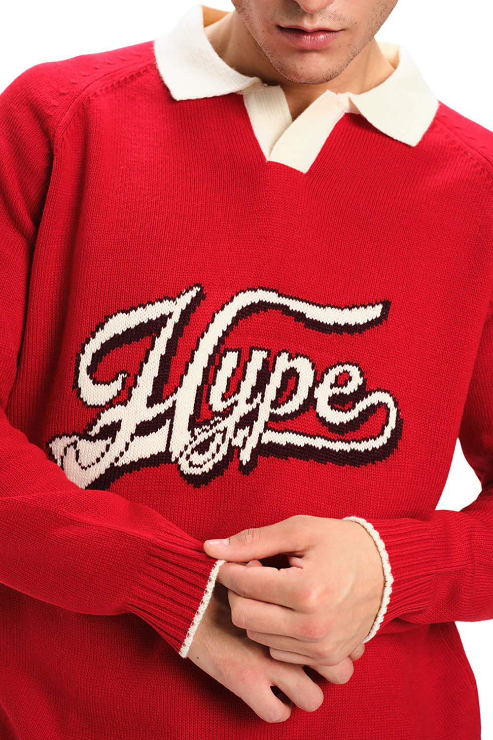 Hype Knit Full Sleeves Polo - Image 3