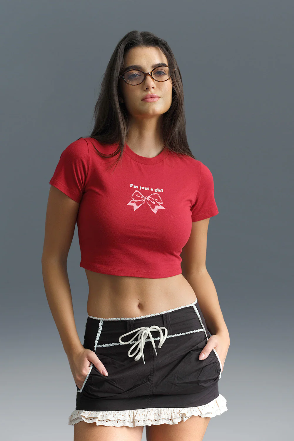 I Am Just A Girl Baby Tee - Image 4