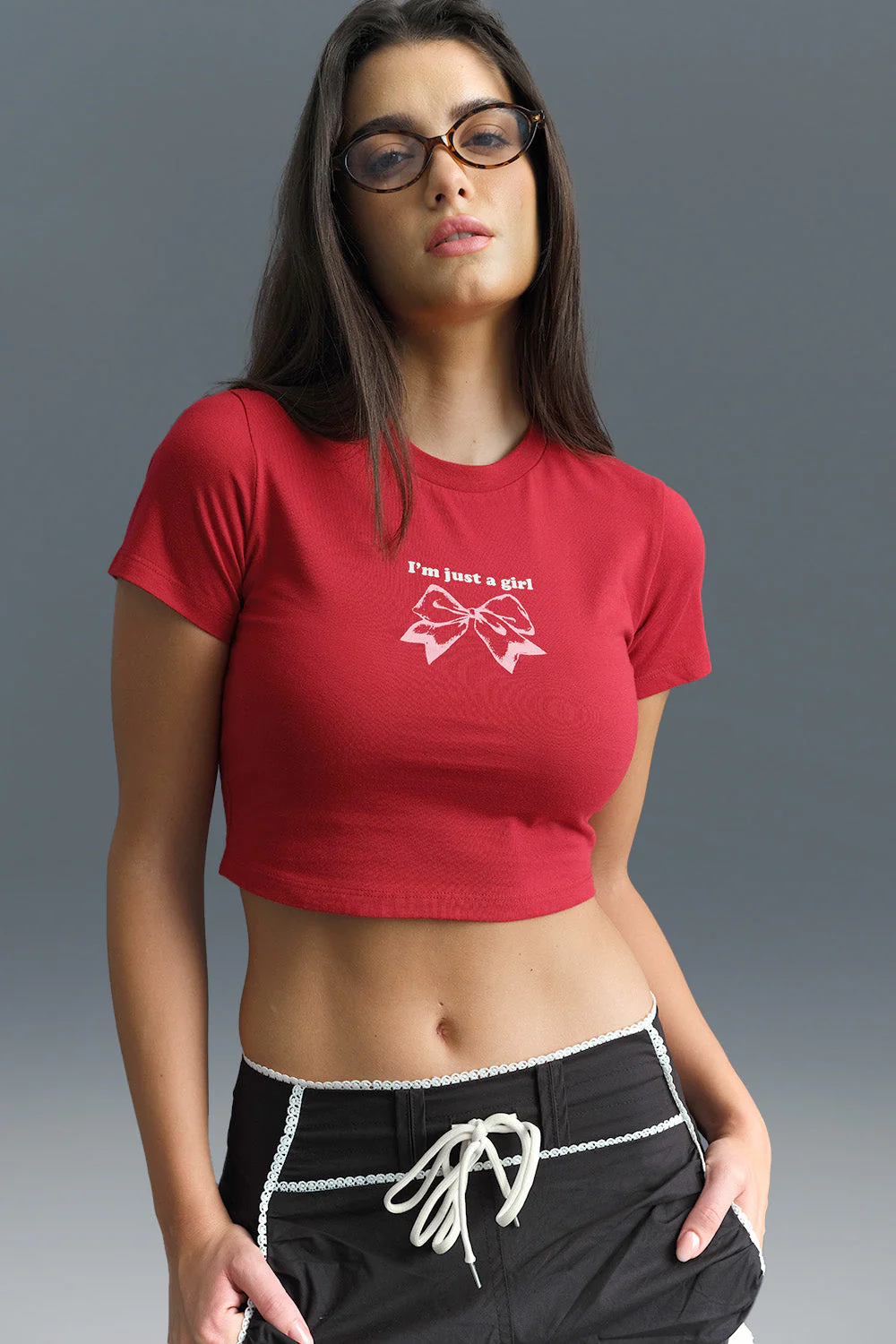 I Am Just A Girl Baby Tee - Image 5