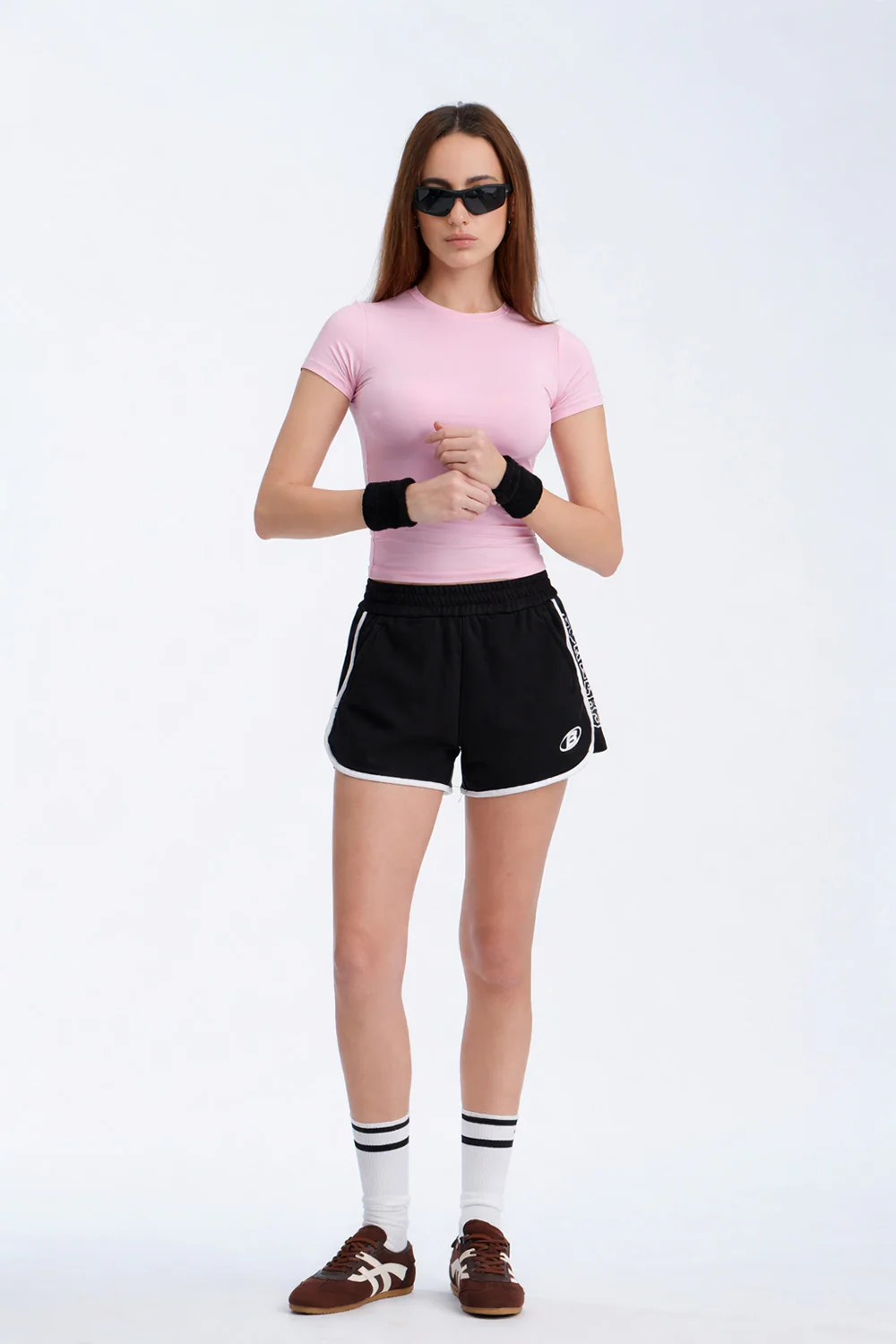 Icy Pink Polyamide Fitted T-shirt - Image 2