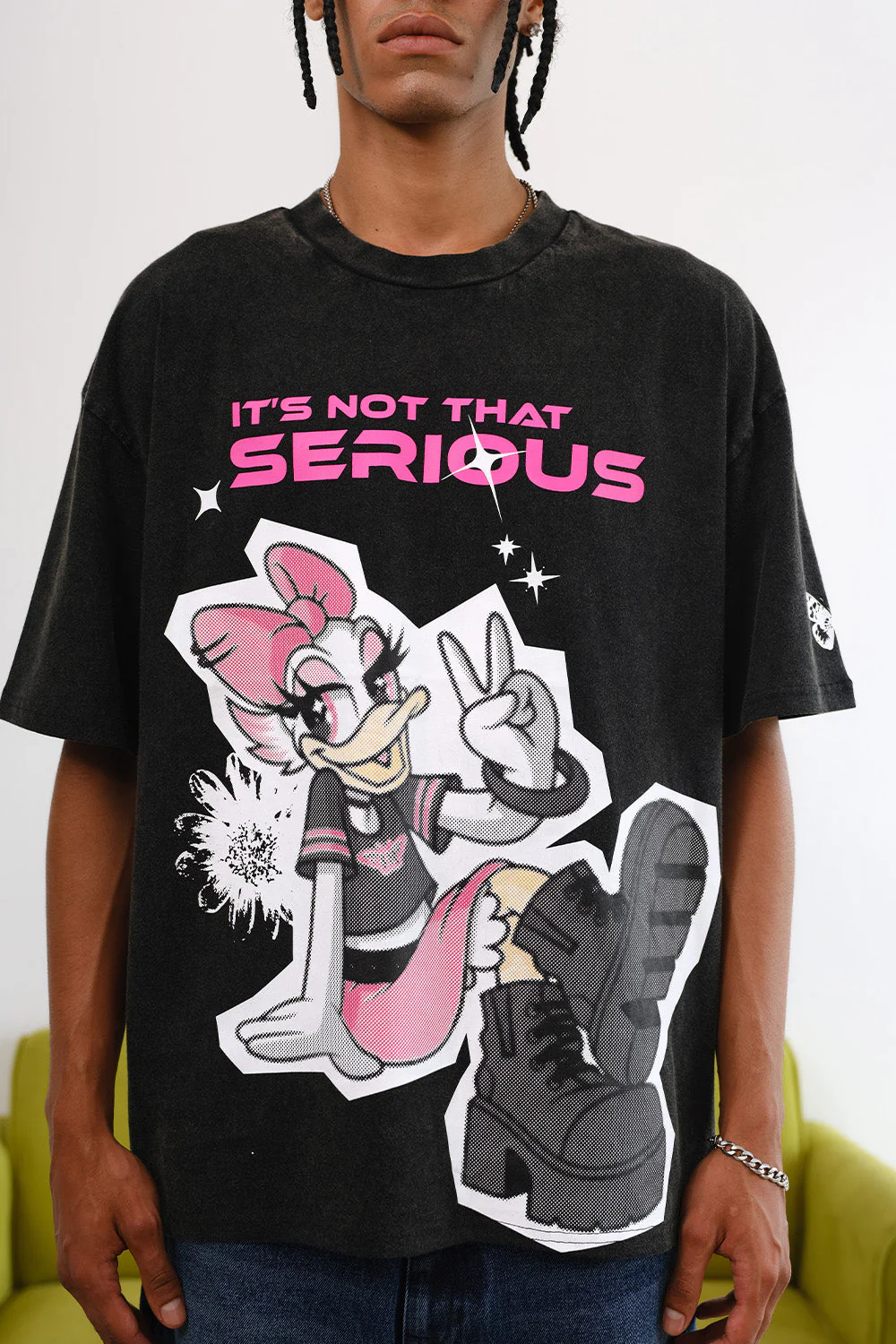 It's Not That Serious Faded Oversized T-shirt - Image 3