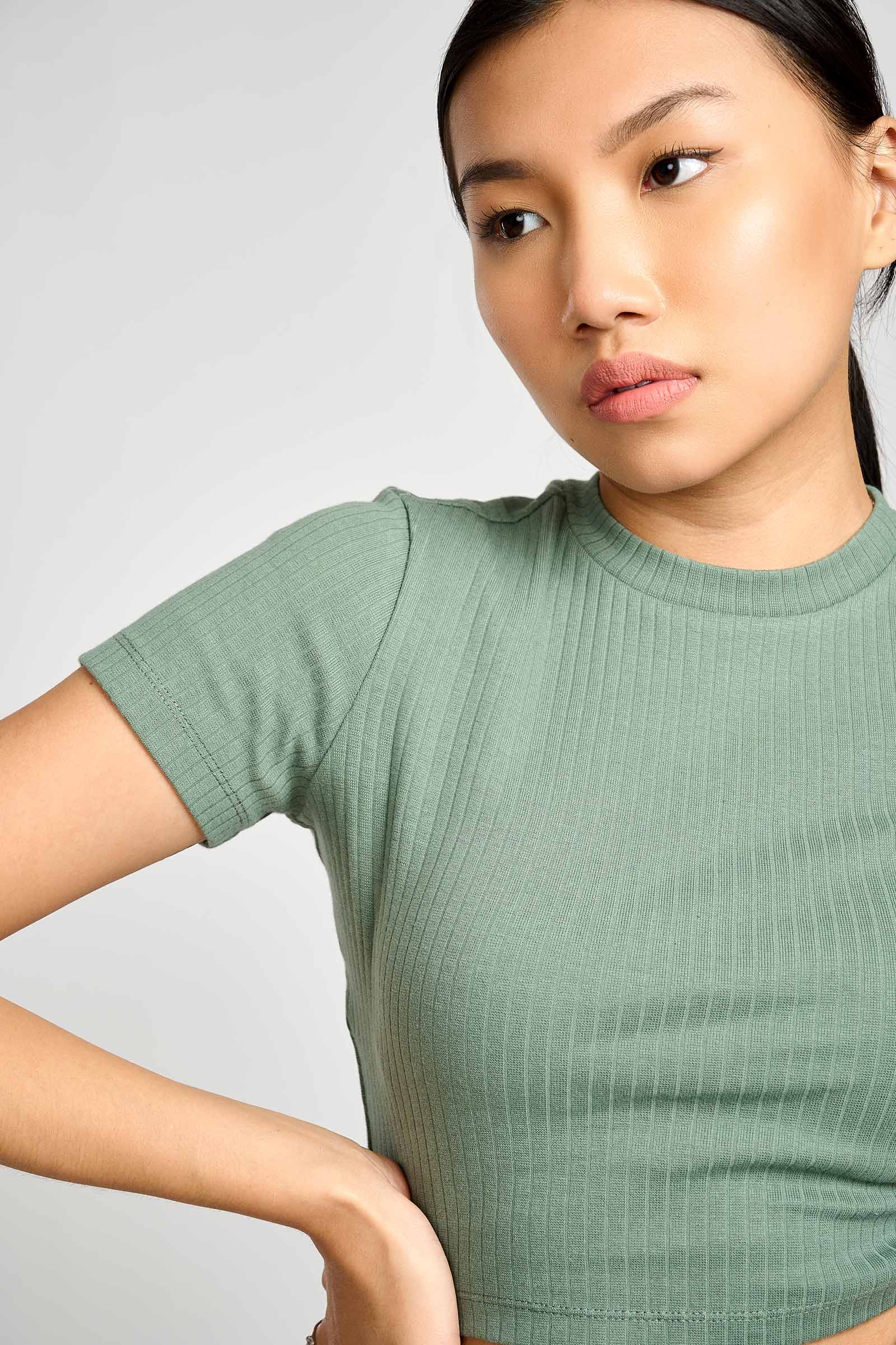 Jade Ribbed Biker Set - Image 5