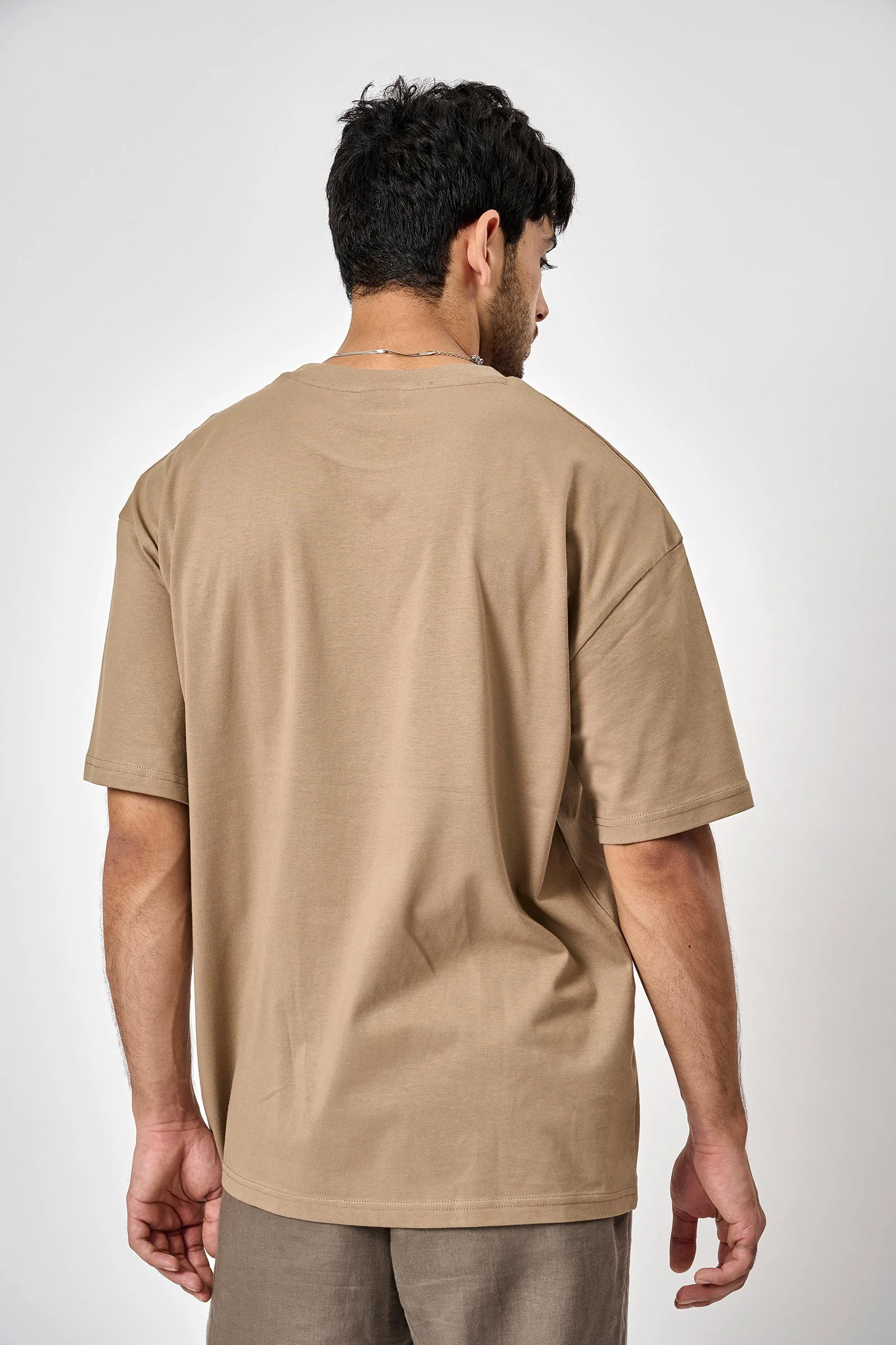 Khaki Heavyweight Oversized T-shirt - Image 11
