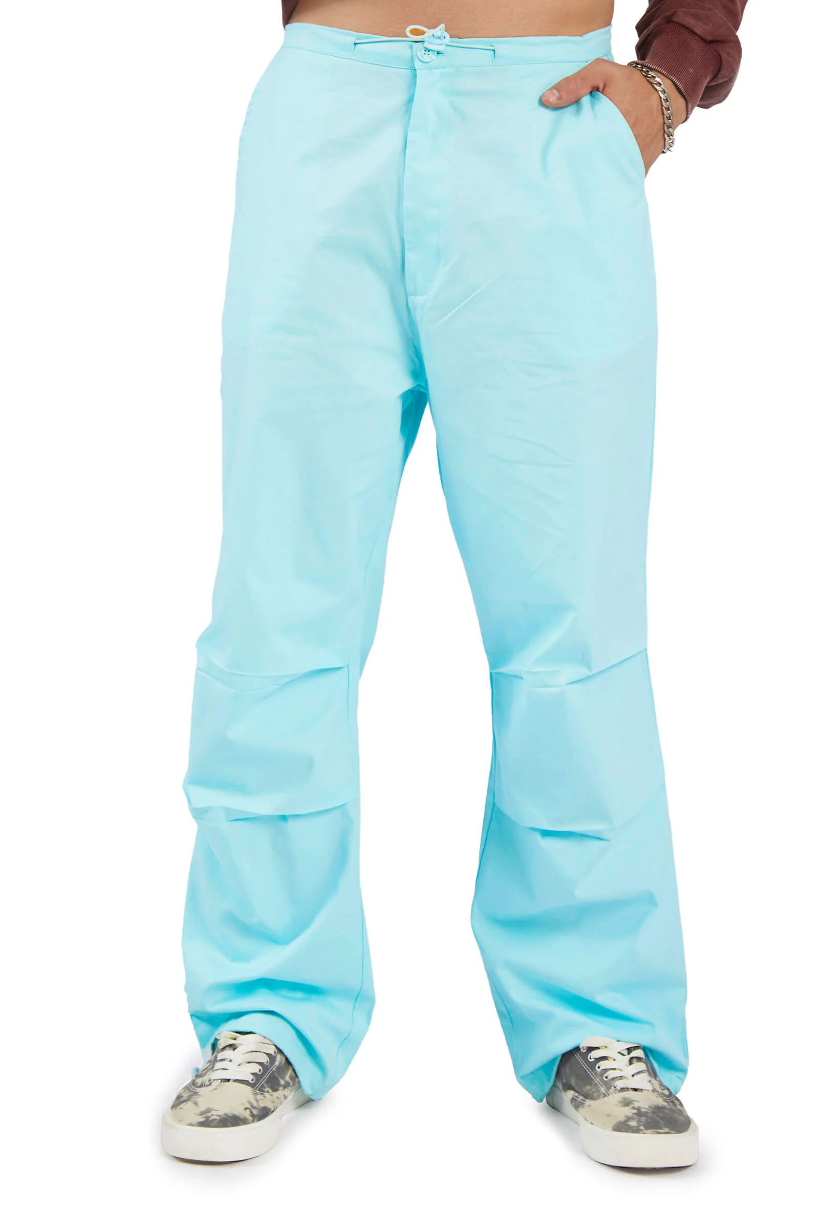 Light Blue Parachute Pants - Image 2