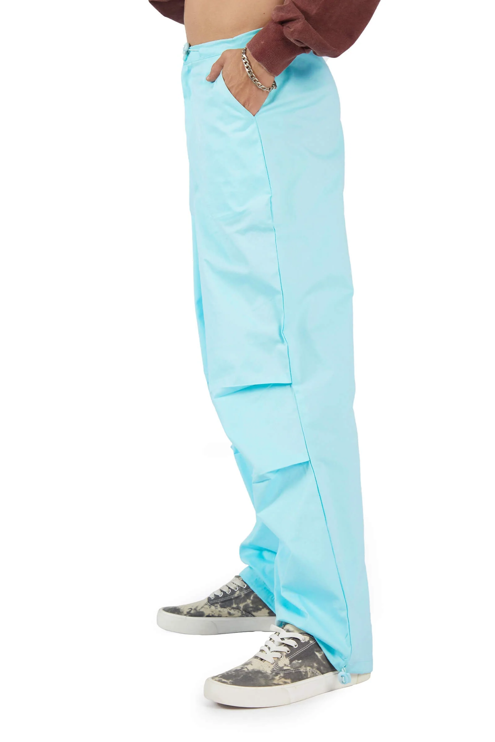 Light Blue Parachute Pants - Image 5