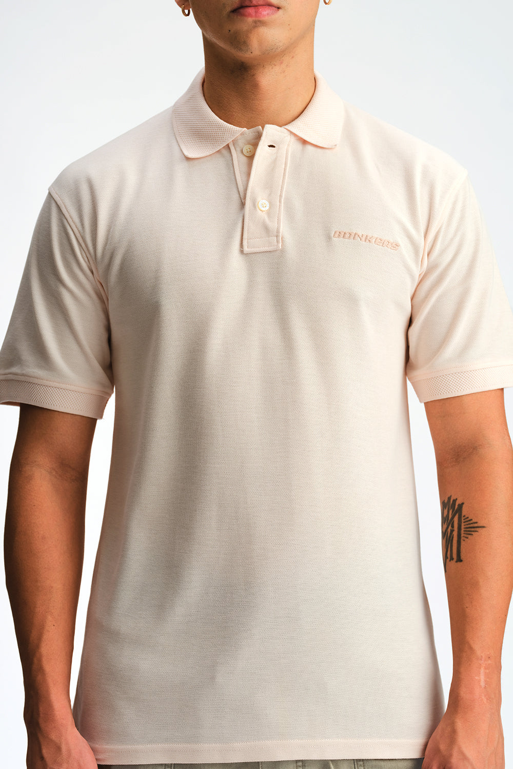 Light Pink Signature Jacquard Collar Premium Polo - Image 10