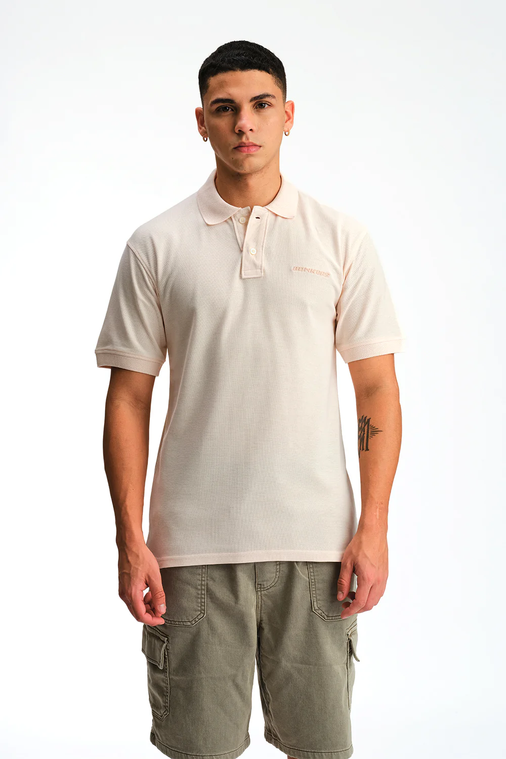 Light Pink Signature Jacquard Collar Premium Polo - Image 3