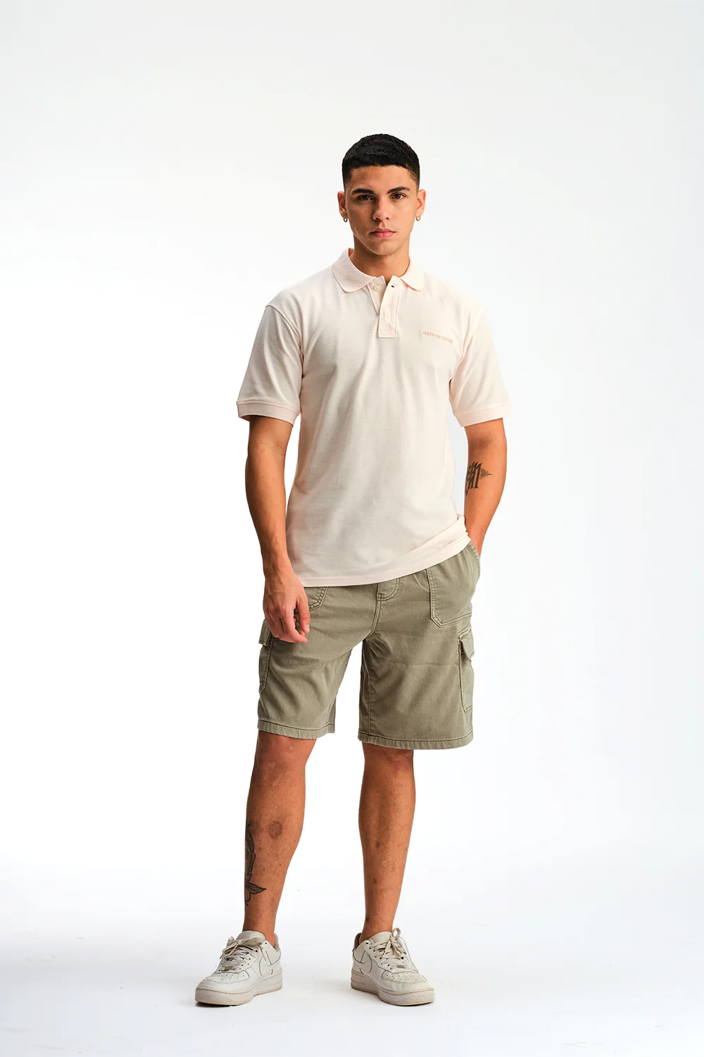 Light Pink Signature Jacquard Collar Premium Polo - Image 4