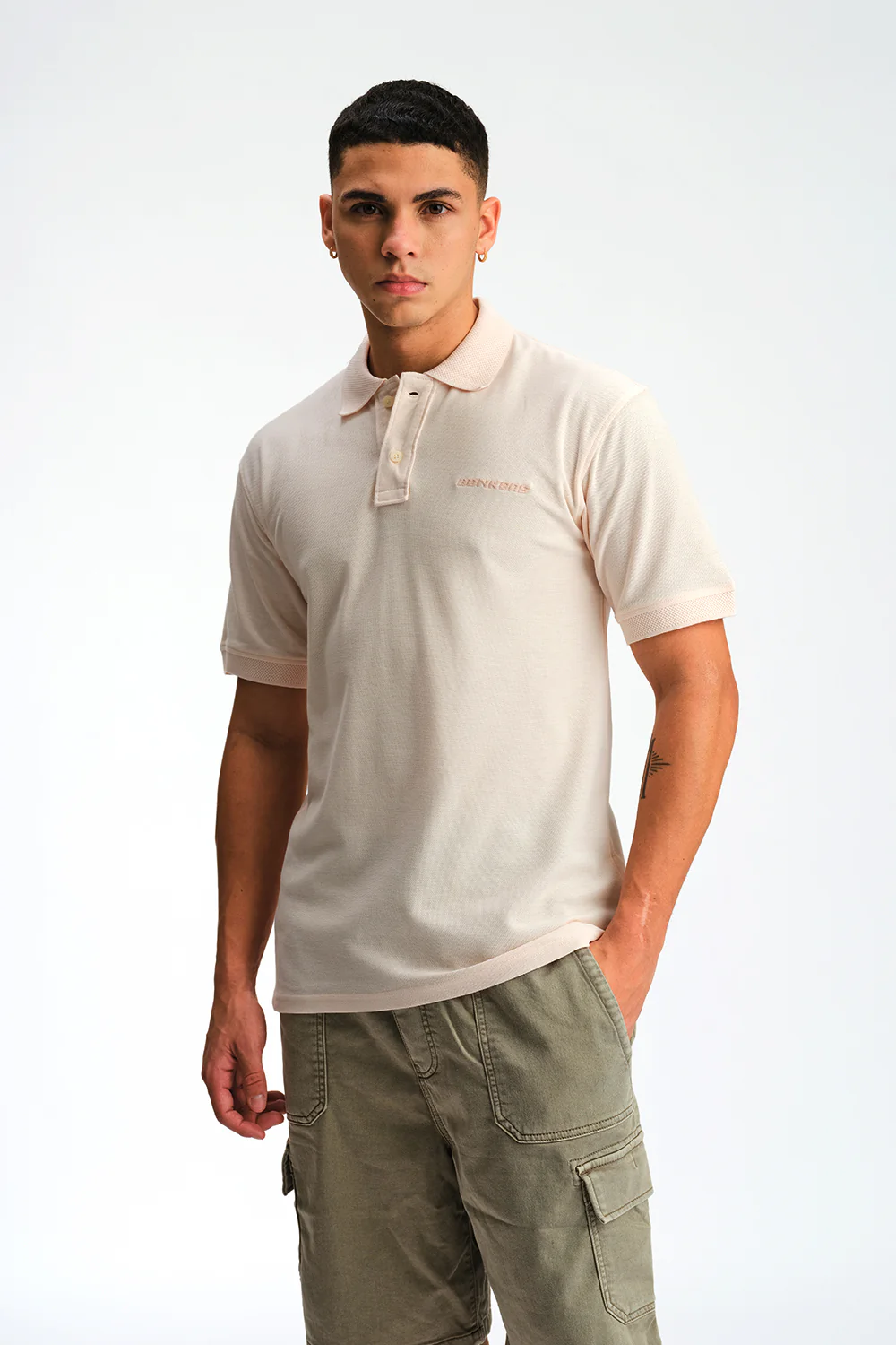 Light Pink Signature Jacquard Collar Premium Polo - Image 5
