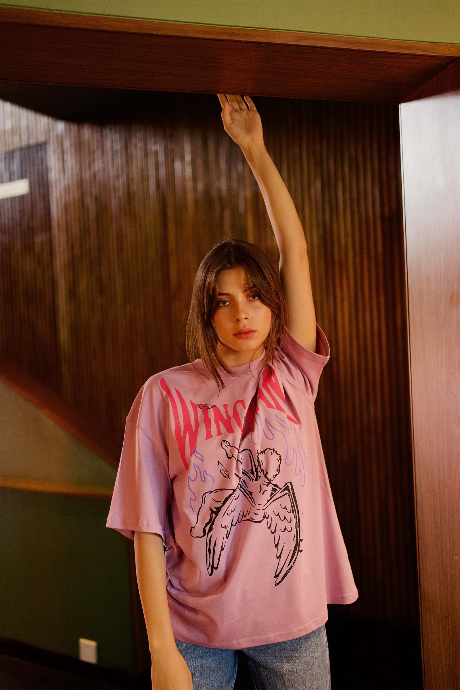 Lilac Wingman Oversized T-Shirt - Image 4