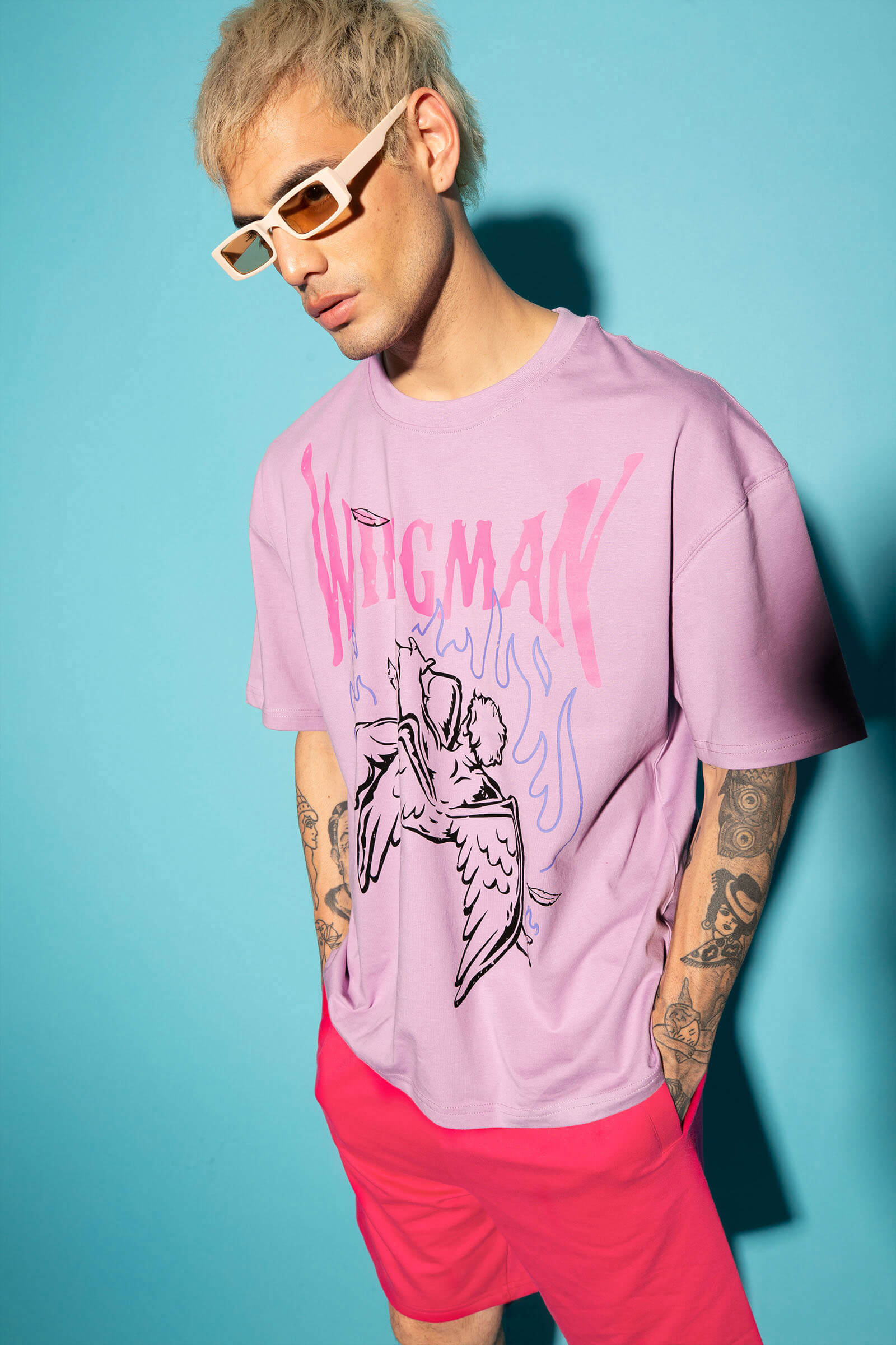 Lilac Wingman Oversized T-Shirt - Image 5