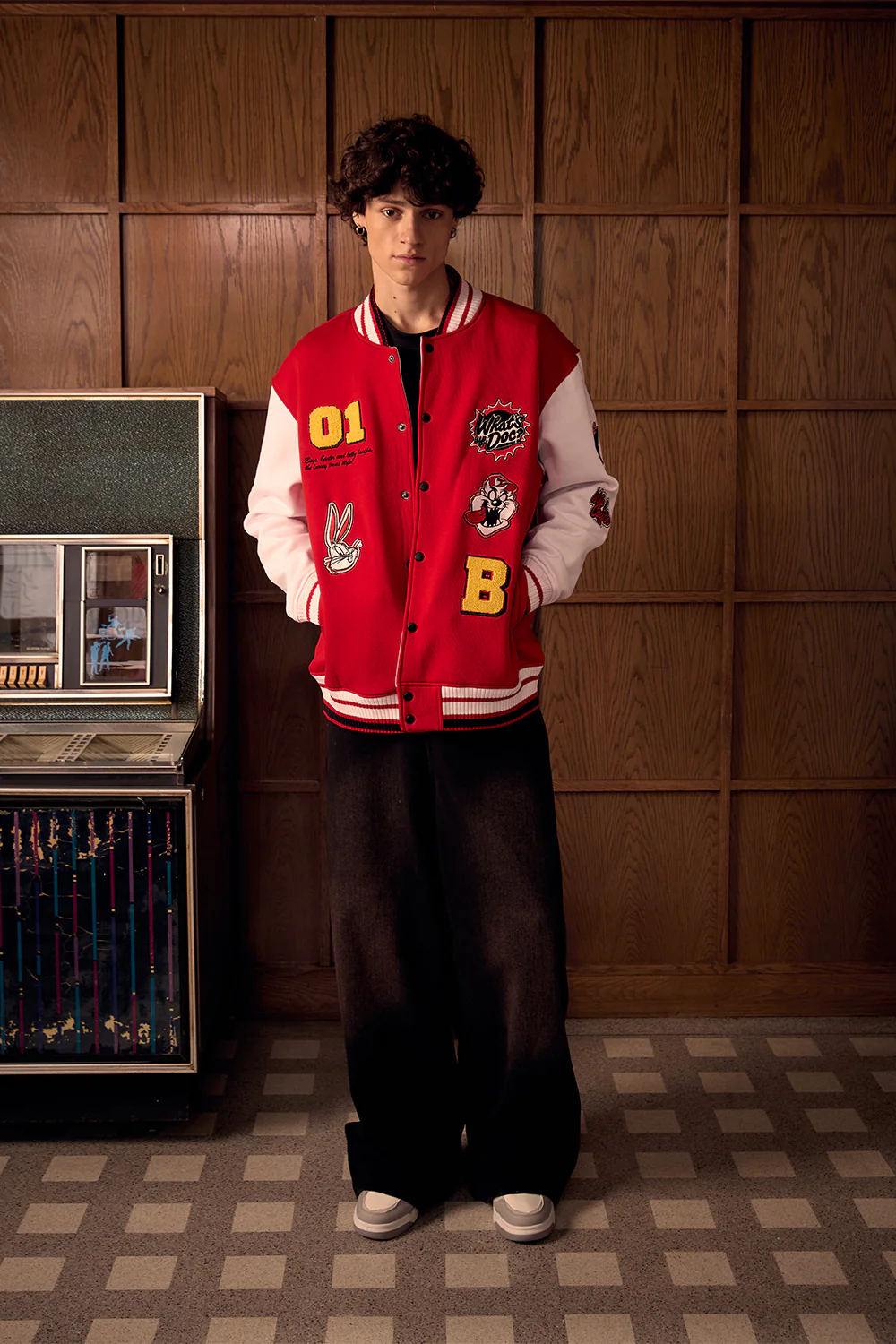 Looney Tunes Red Varsity Jacket - Image 3