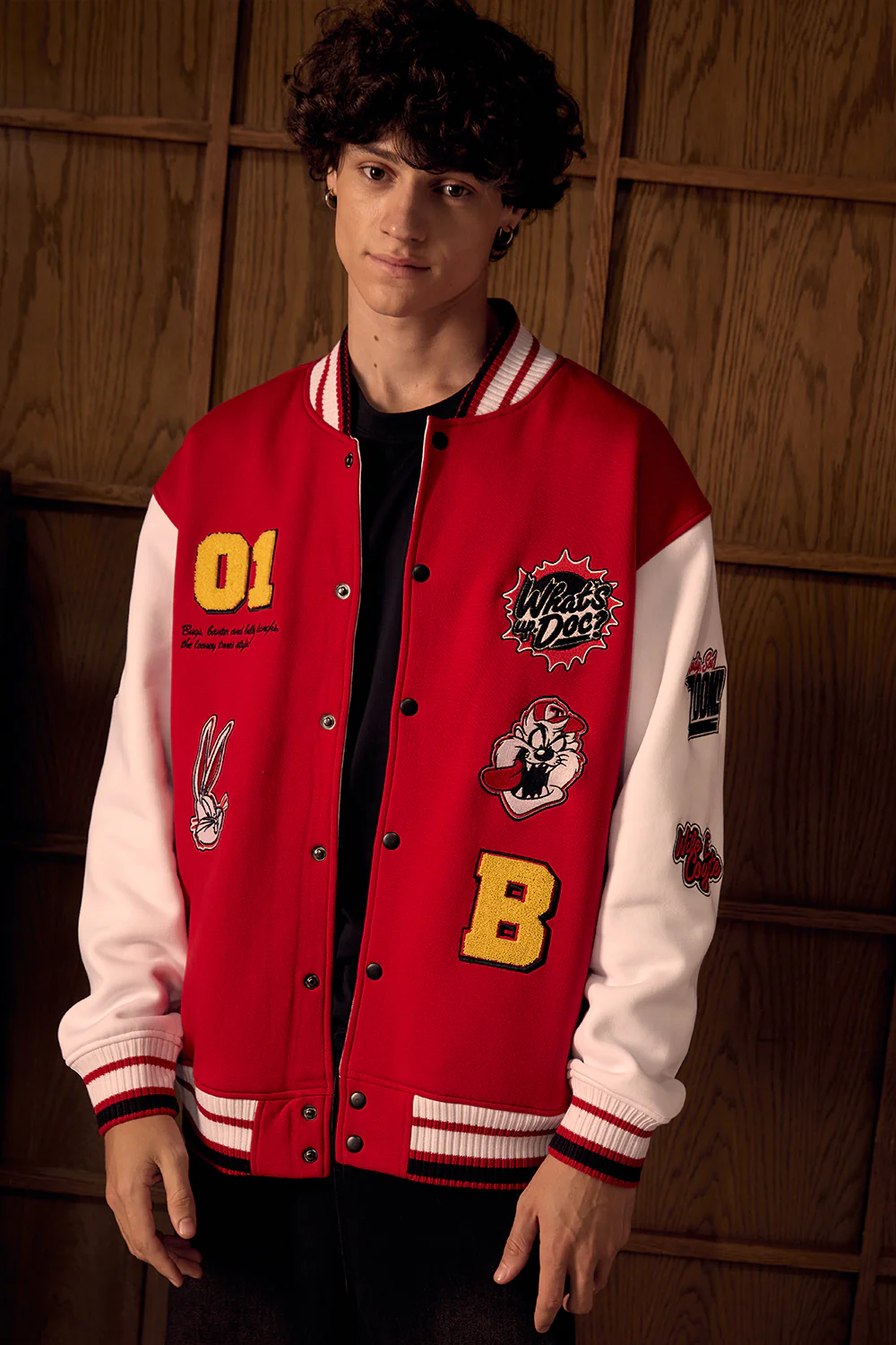 Looney Tunes Red Varsity Jacket - Image 5