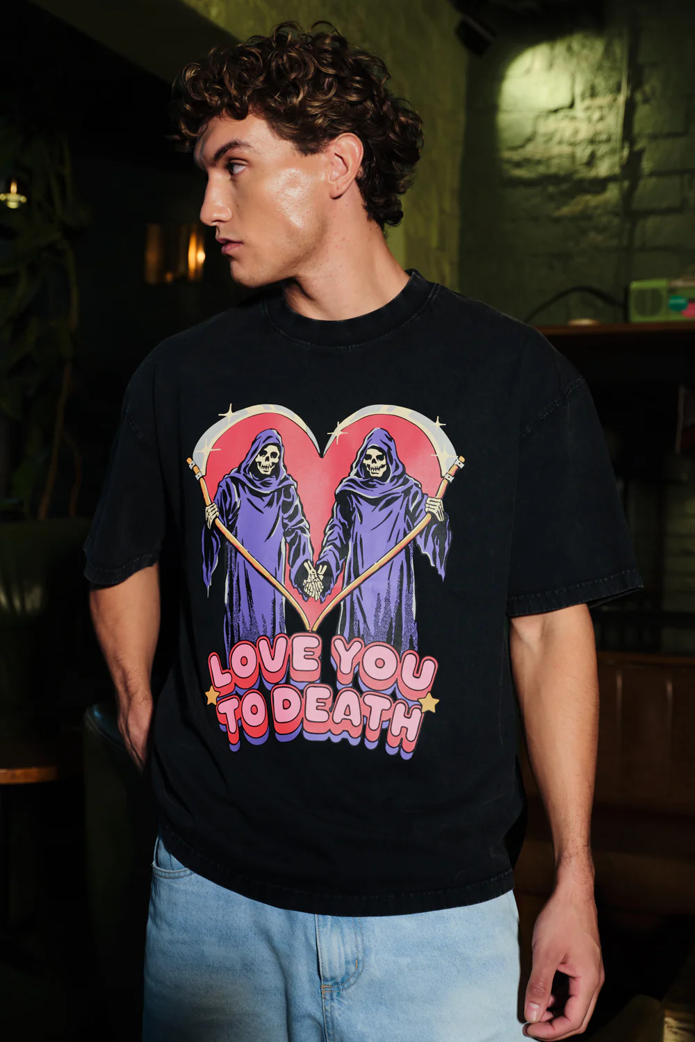 Love You To Death Oversized T-Shirt - Image 2