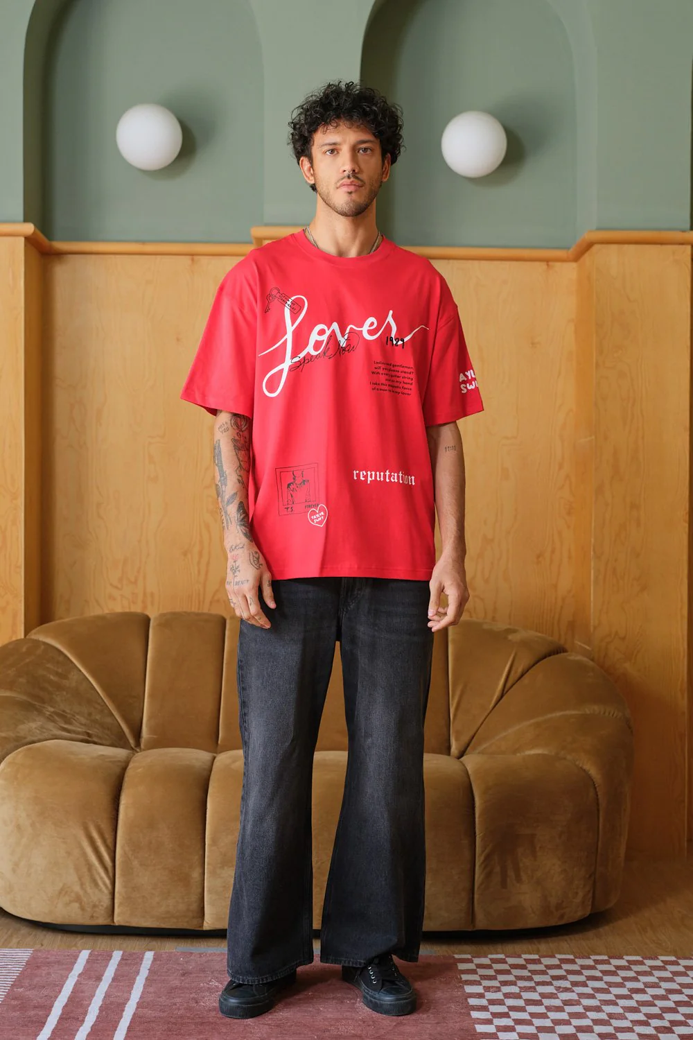 Lover Red Oversized T-shirt - Image 8