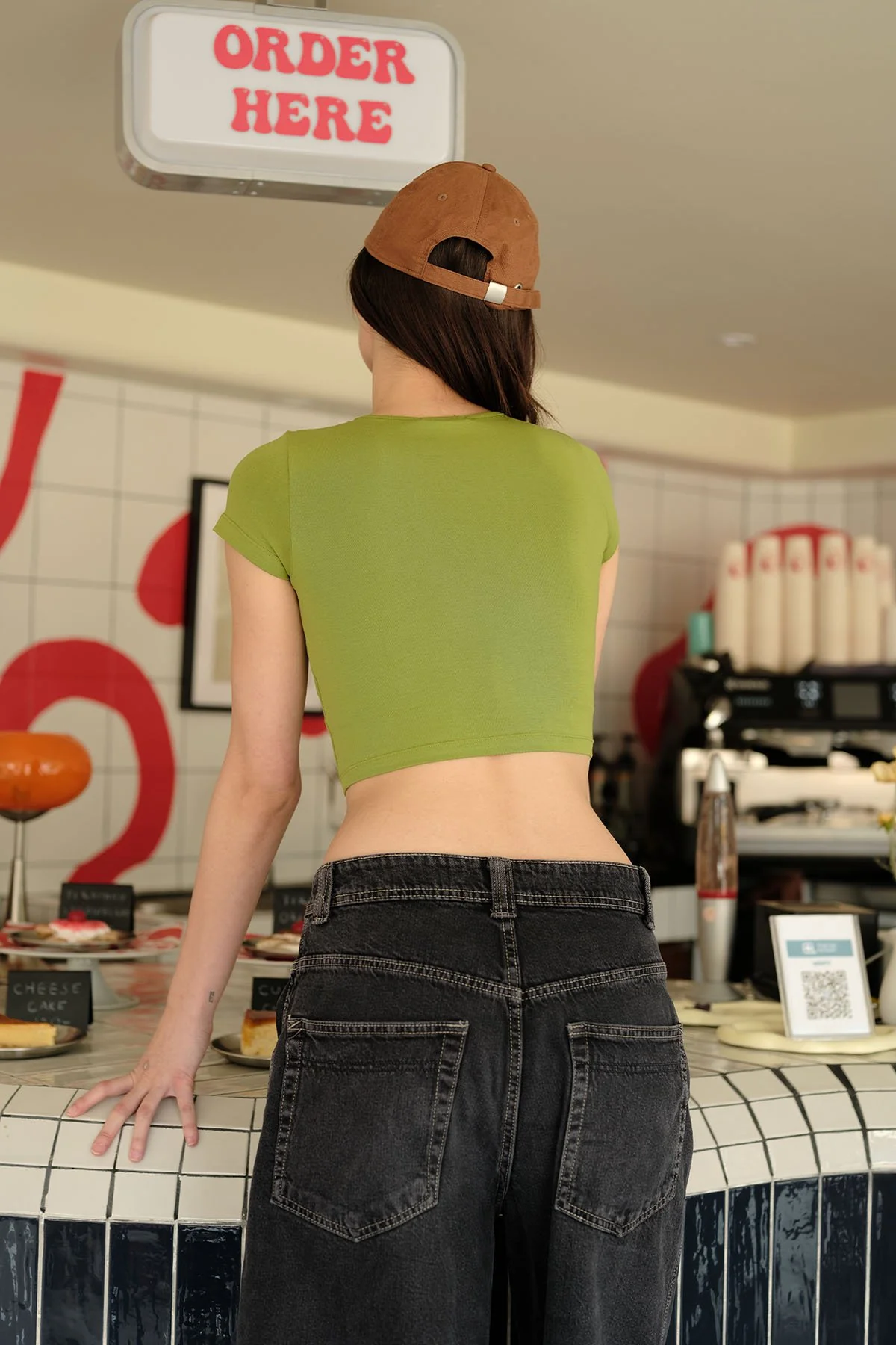 Macaw Green Jersey Crop Top - Image 7