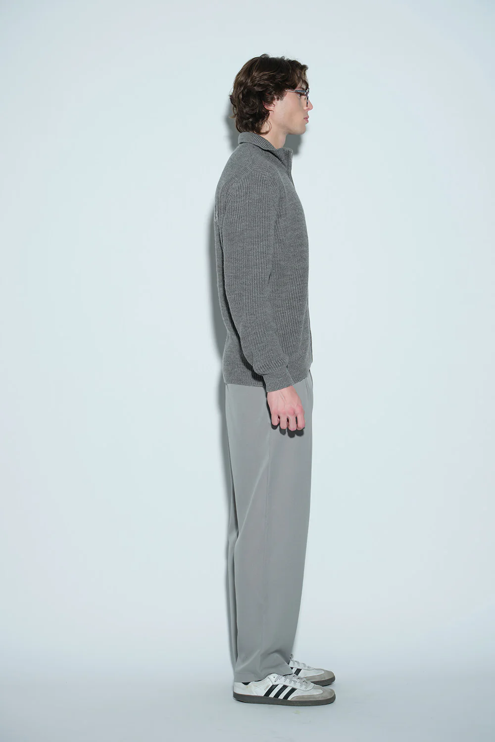 Marl Grey Knit Jacket - Image 5