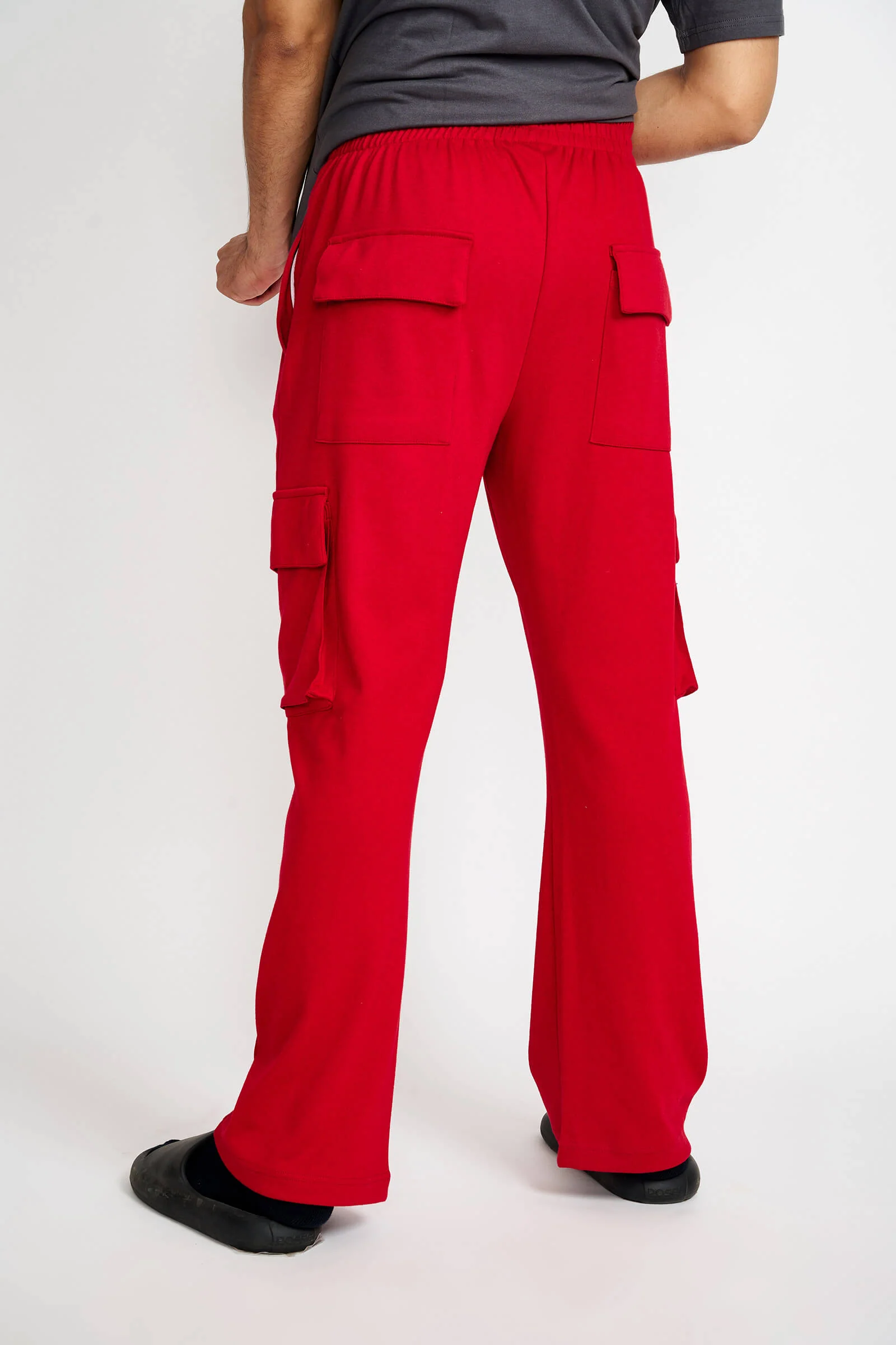 Maroon Utility Straight Fit Pants - Image 7