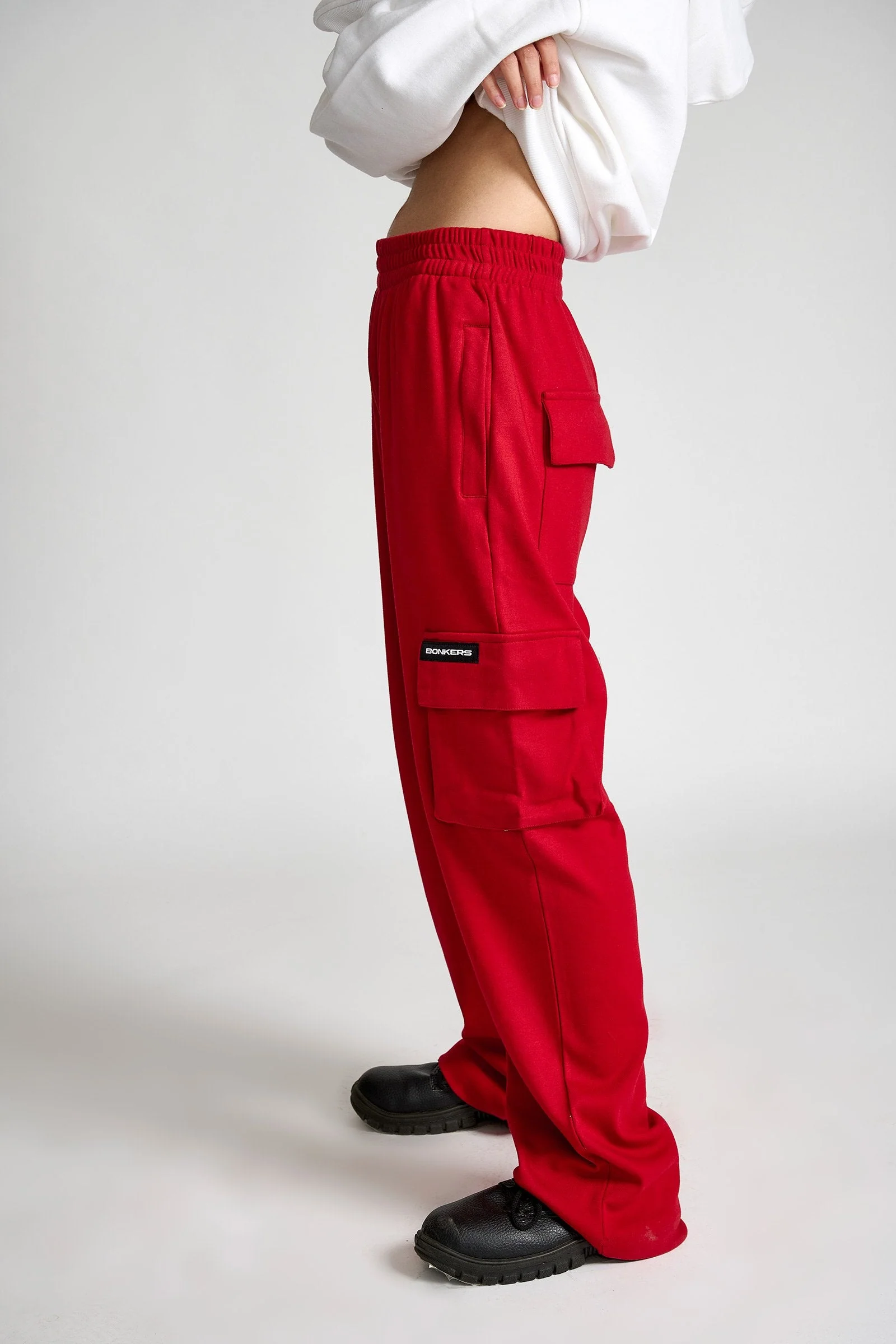 Maroon Utility Straight Fit Pants - Image 4