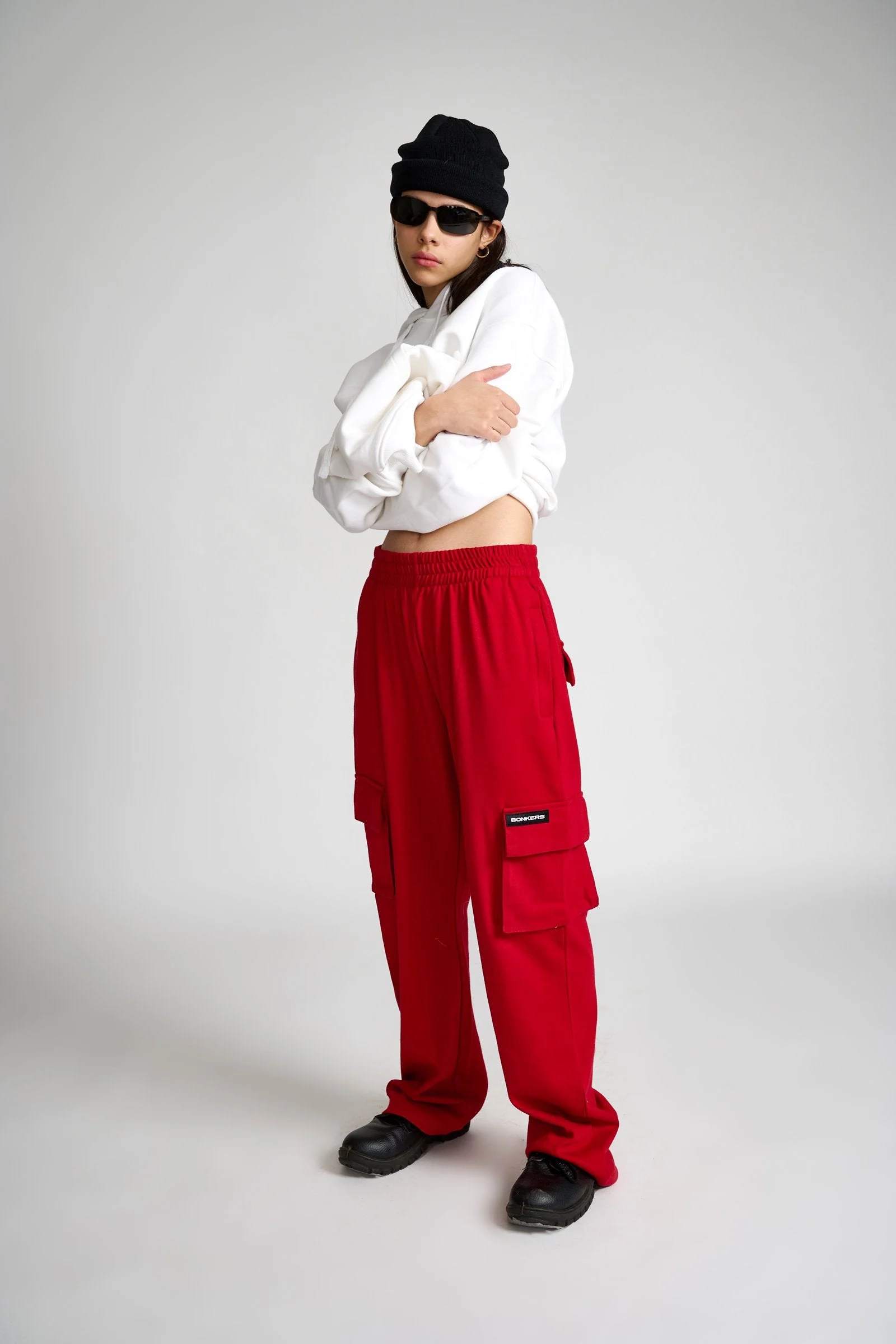 Maroon Utility Straight Fit Pants - Image 5