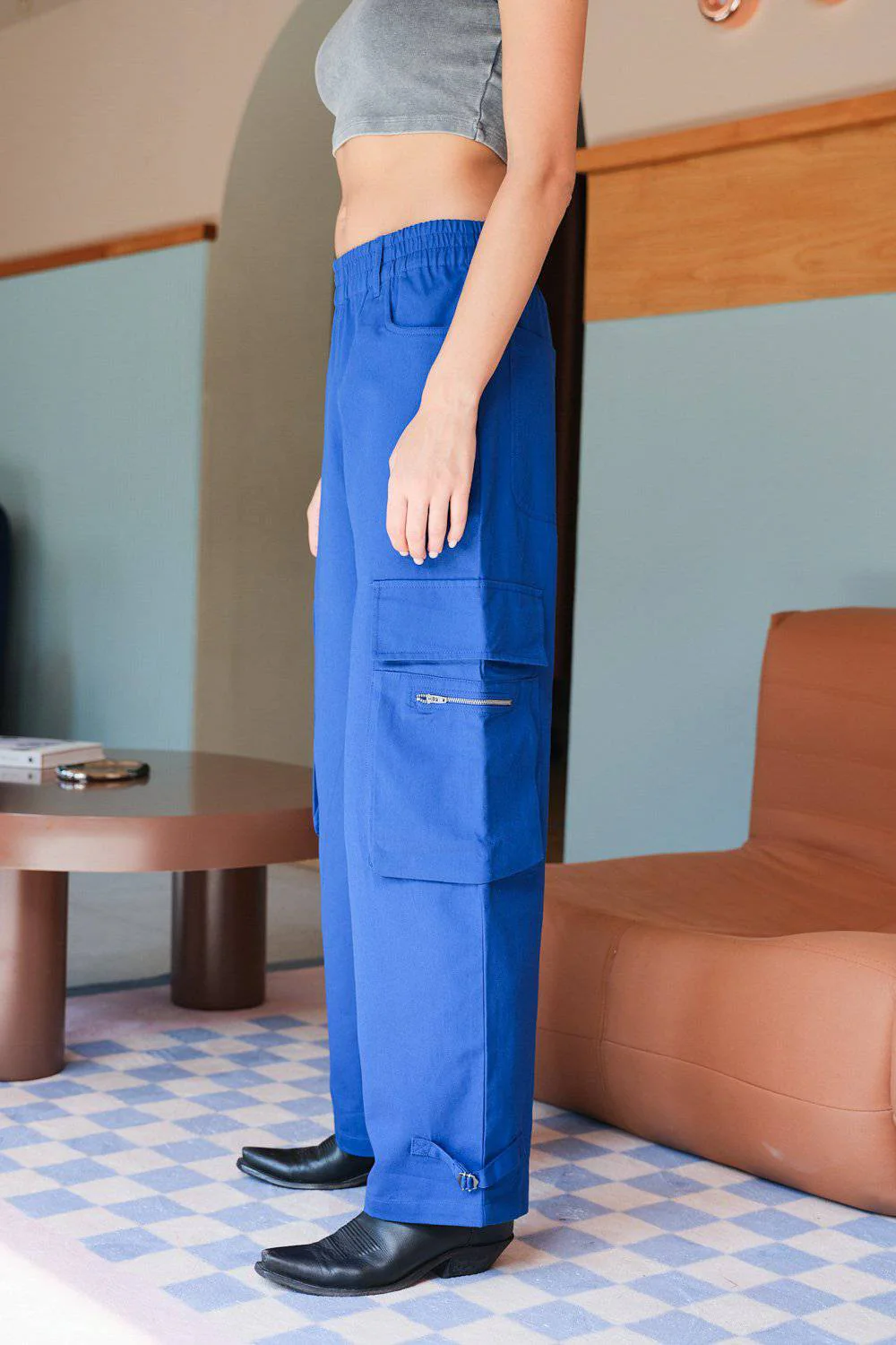 Midnight Navy Cargo Pants - Image 6