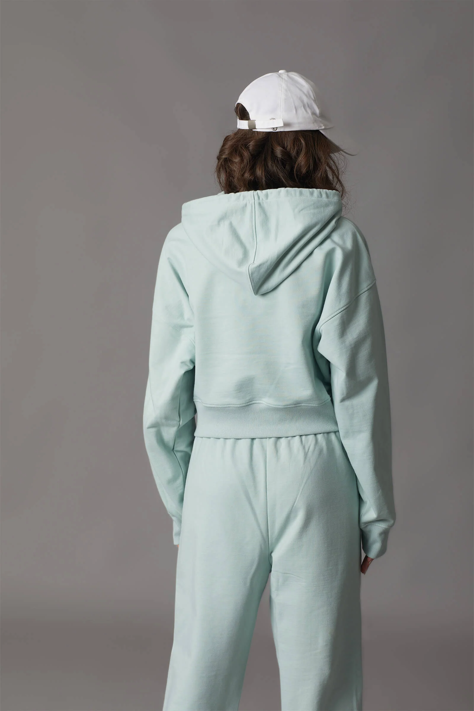 Mint Crop Hoodie - Image 5