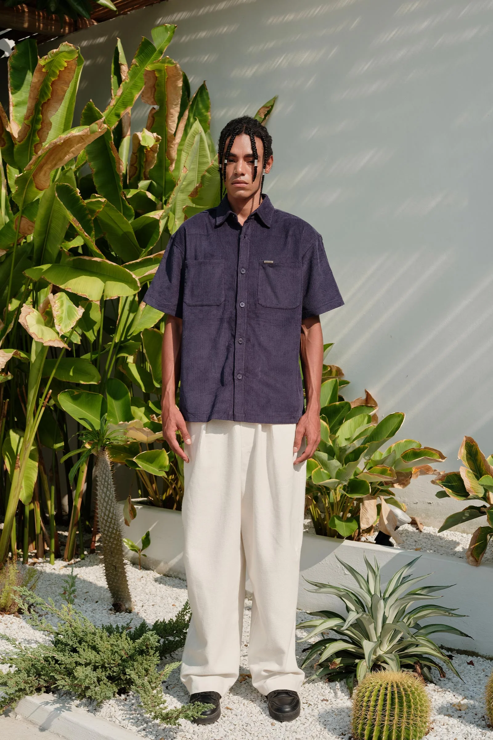Navy Blue Corduroy Shirt - Image 10