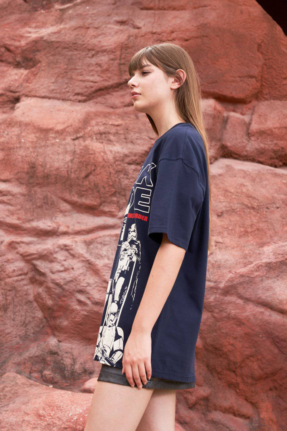 Navy Blue Dark Side Oversized T-shirt - Image 6