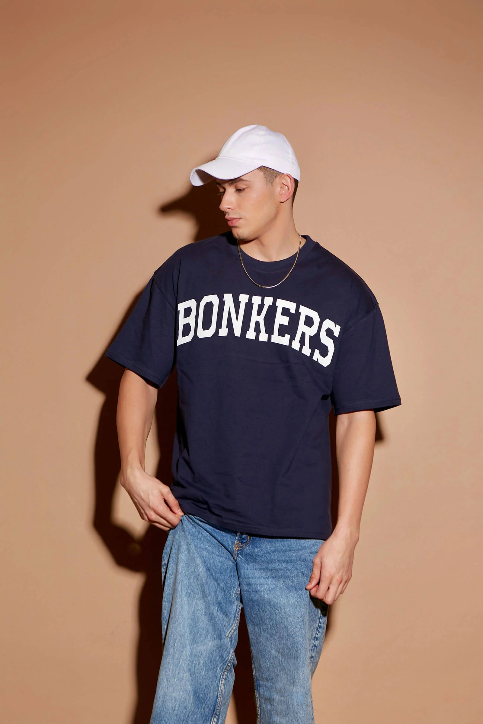 Navy Blue Signature Oversized  T-shirt - Image 5
