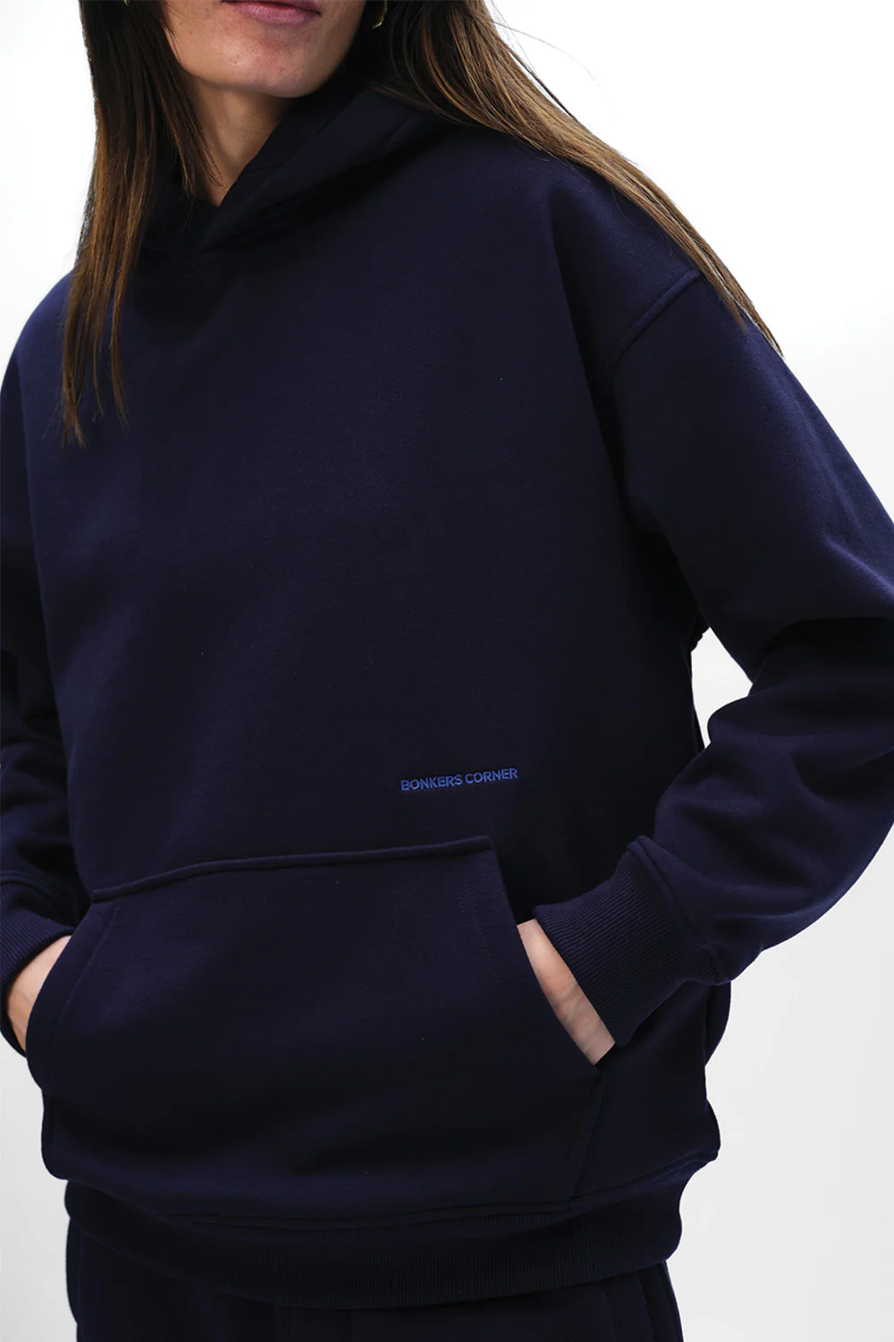 Navy Blue Wear A Hug Oversized Hoodie - Image 2