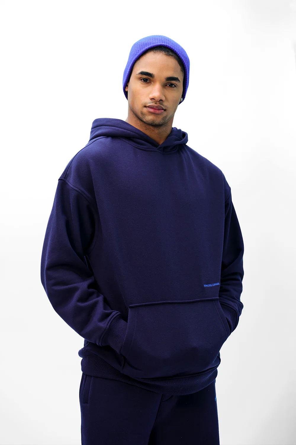 Navy Blue Wear A Hug Oversized Hoodie - Image 3