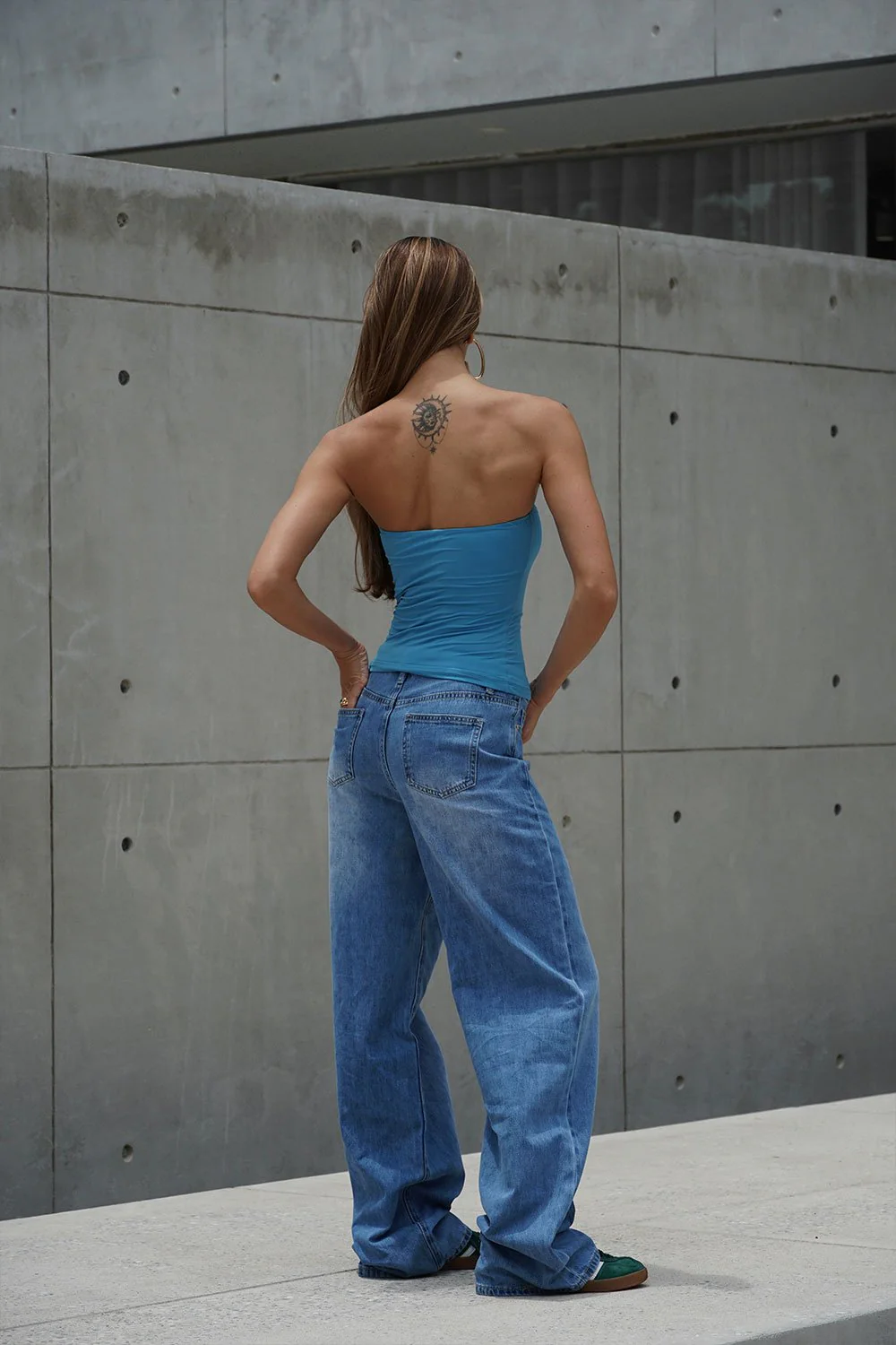 Ocean Blue Polyamide Tube Top - Image 7