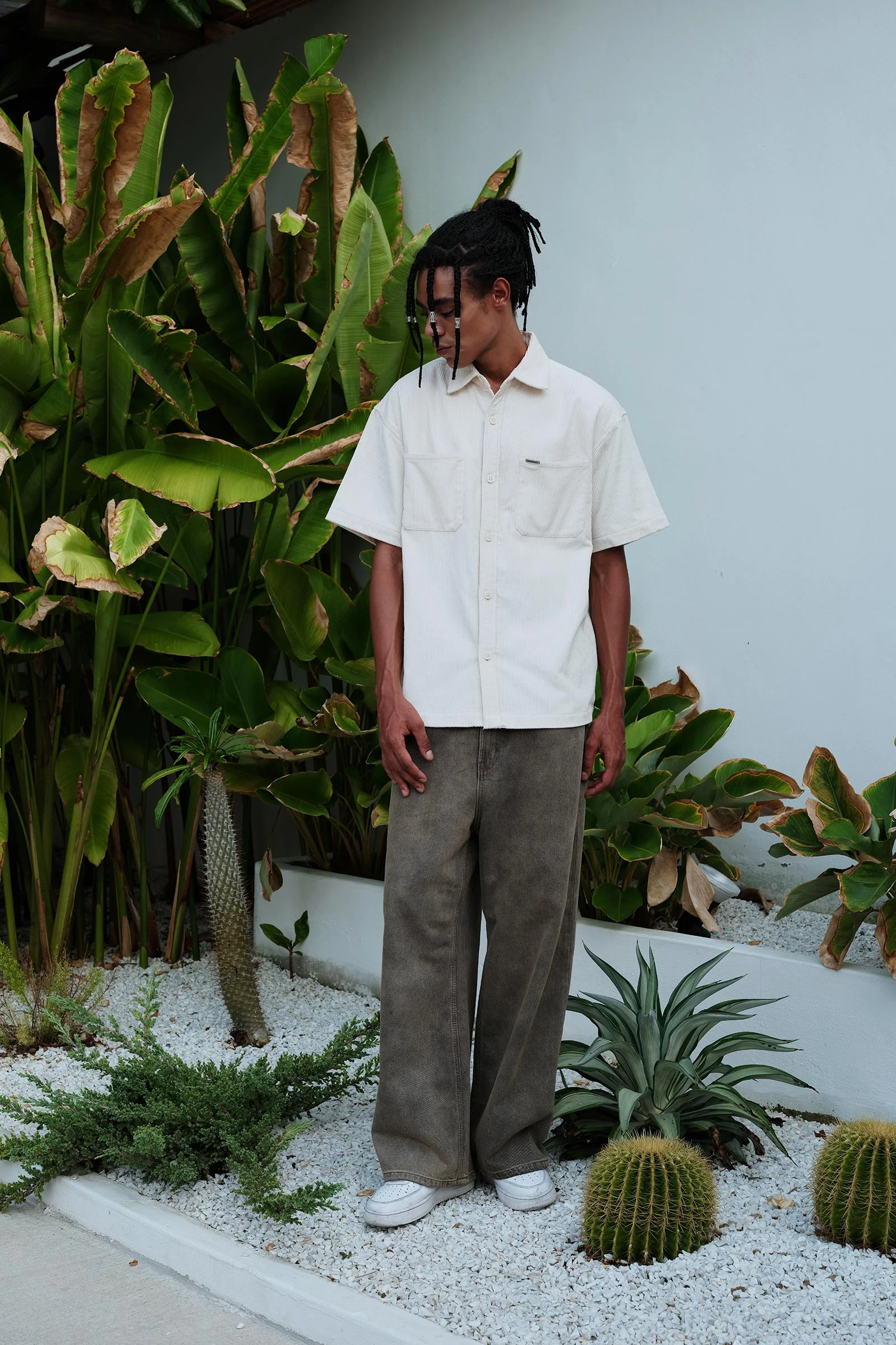 Off White Corduroy Shirt - Image 2