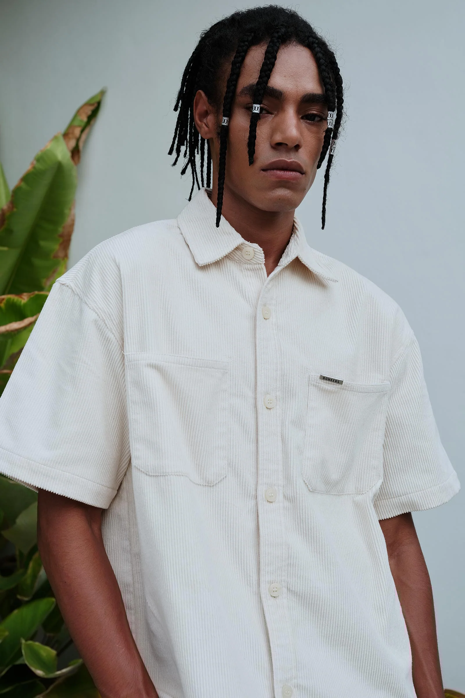 Off White Corduroy Shirt - Image 5