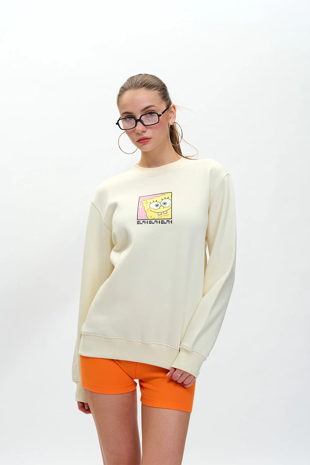 Off White SpongeBob Sweatshirt - Image 3