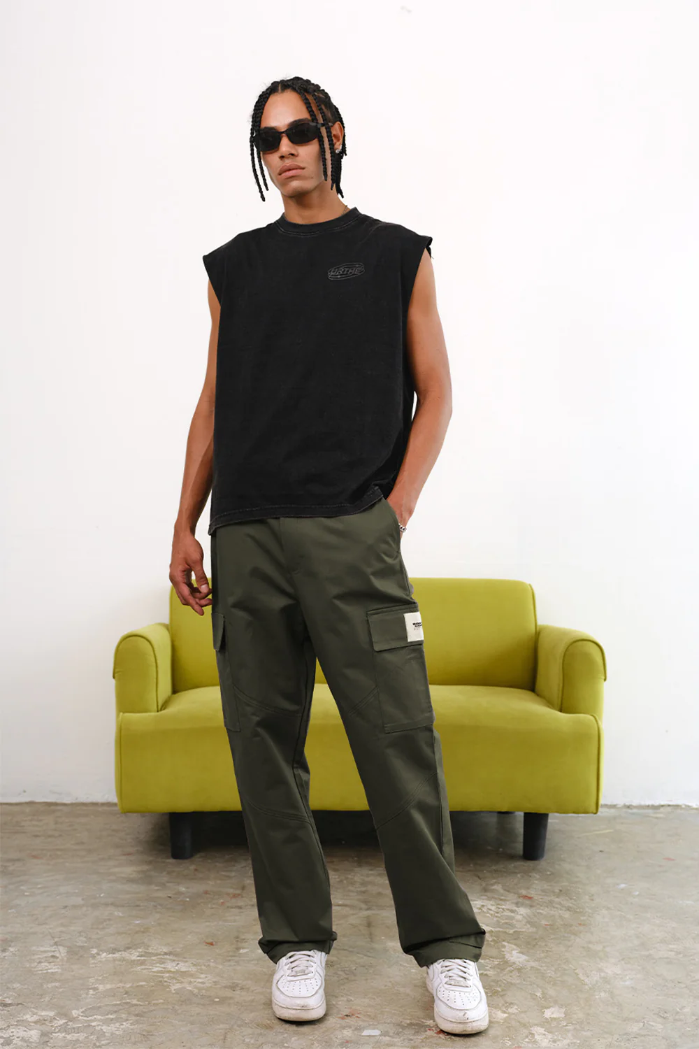 Olive Cargo With Utility Pockets - Image 2